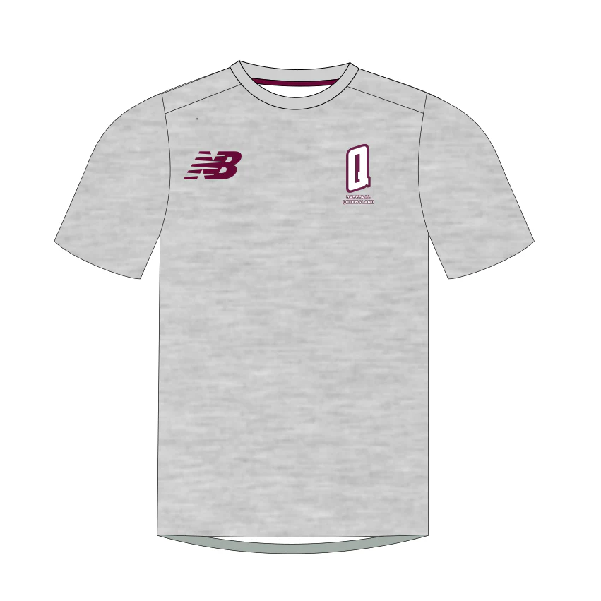 Baseball QLD | PRE-ORDER | Supporter - Unisex Cotton Tee - Grey
