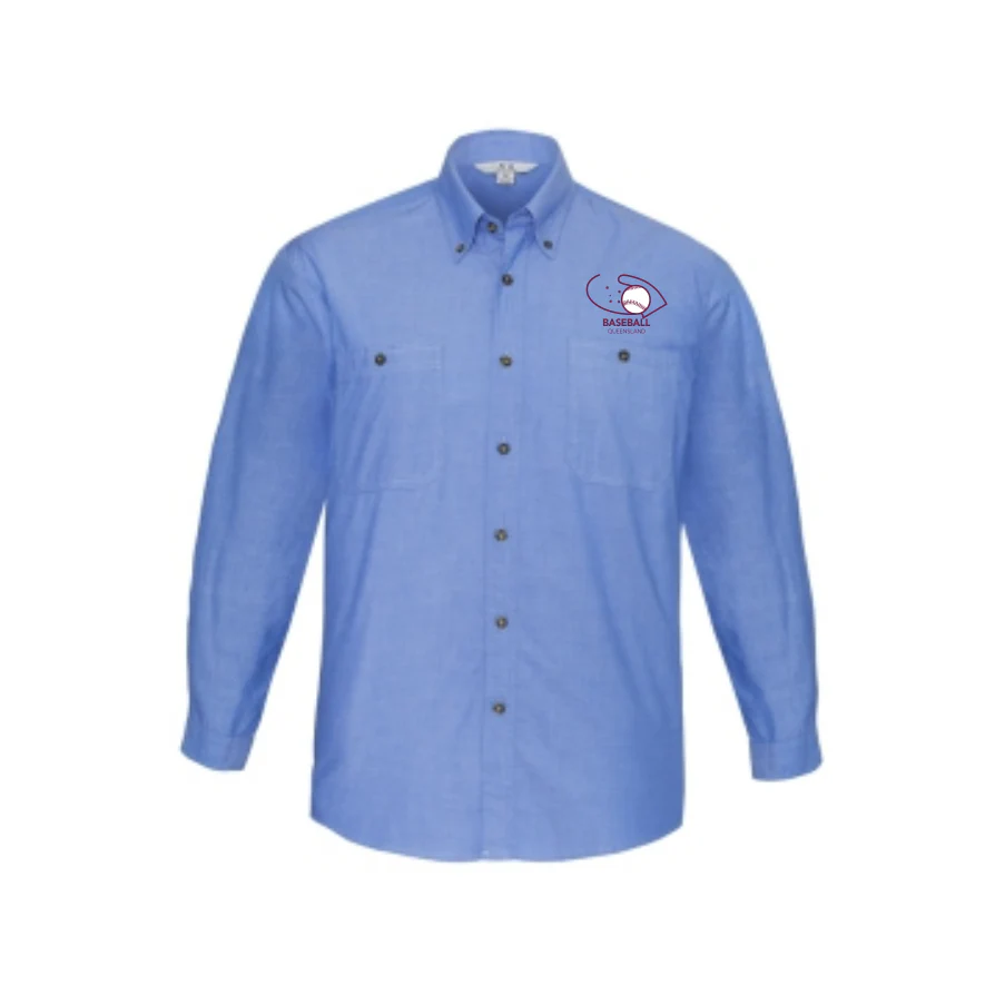 Baseball QLD | PRE-ORDER | Supporter - Womens Chambray Shirt
