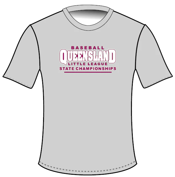 Baseball Queensland | PRE-ORDER | Little League Tee -  Unisex (Grey)