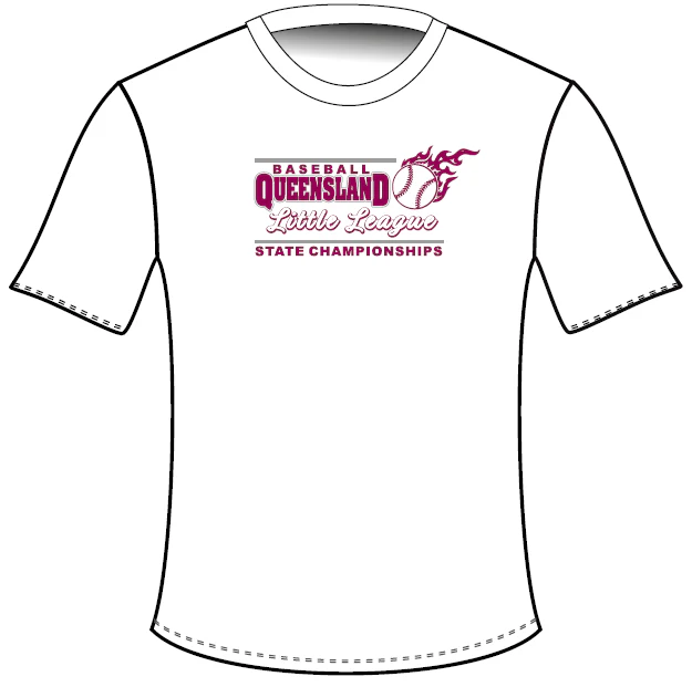 Baseball Queensland | PRE-ORDER | Little League Tee - Unisex (White)