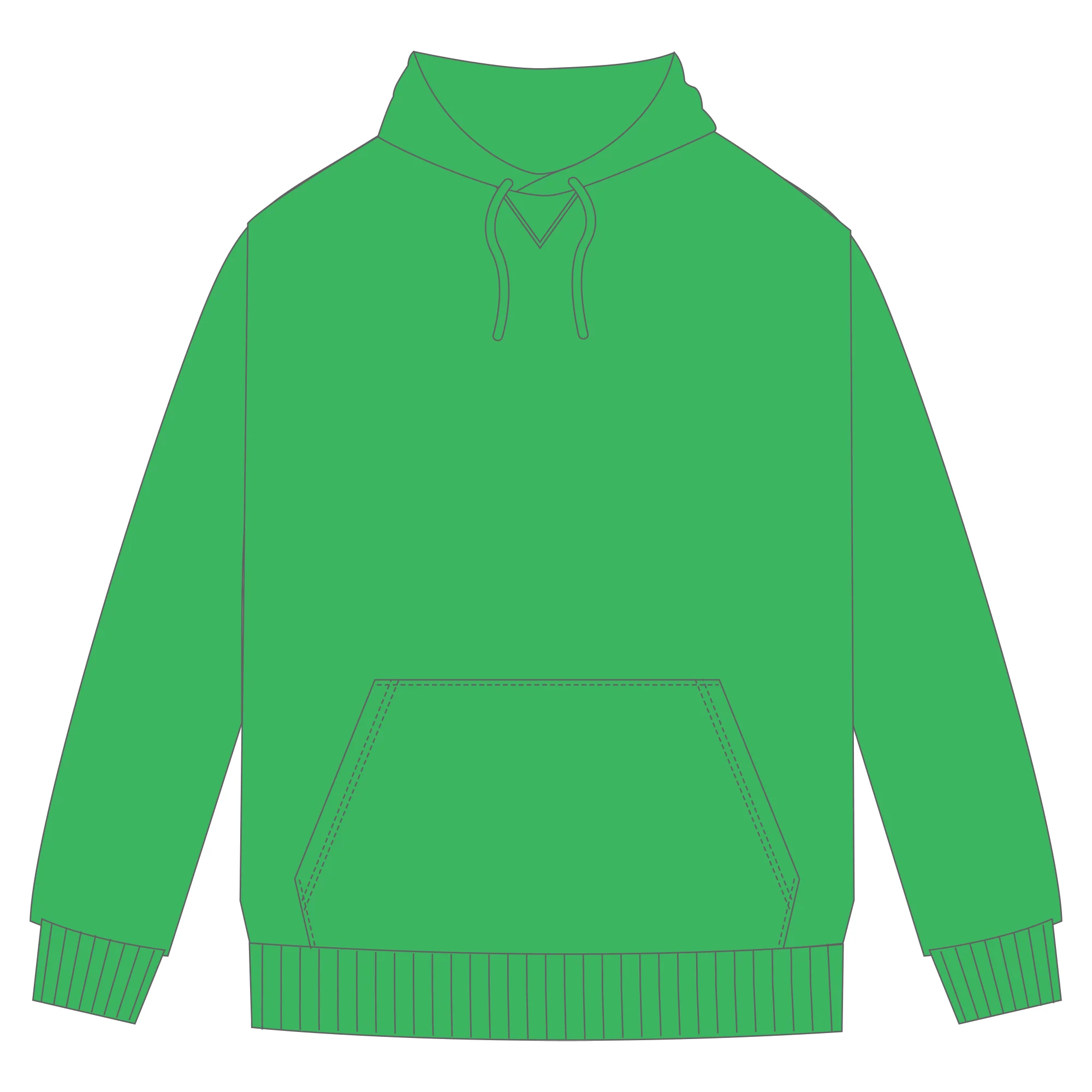 Belgravia Apparel | Kangaroo Pocket Hoodie - Unisex - Emerald - P1539