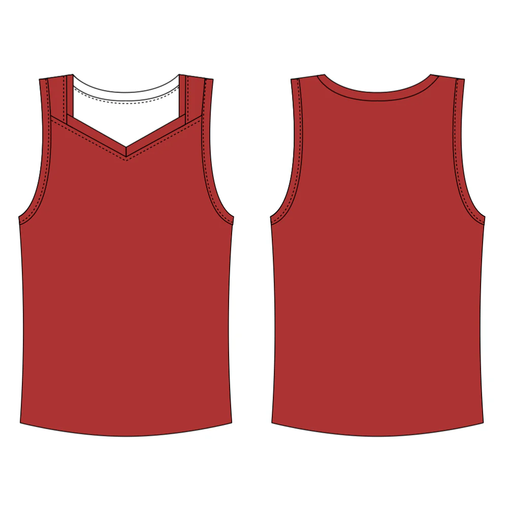 Belgravia Apparel | NB Womens Reversible Training Singlet - RED/WHITE - Womens/Youth - Image 2