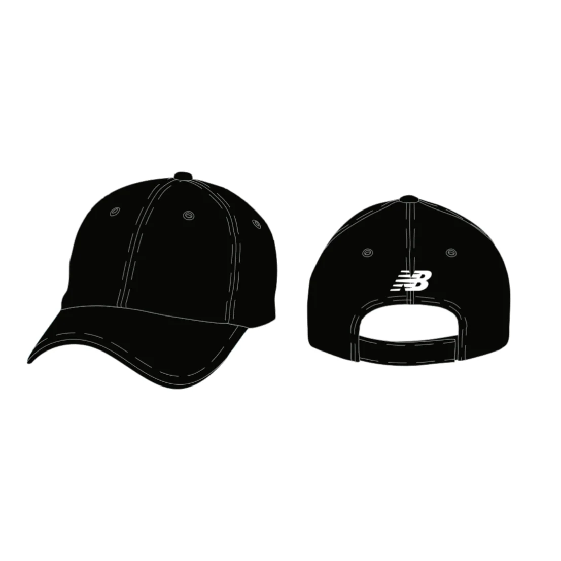 Belgravia Apparel | New Balance Cap - Black (QAS) - P1147