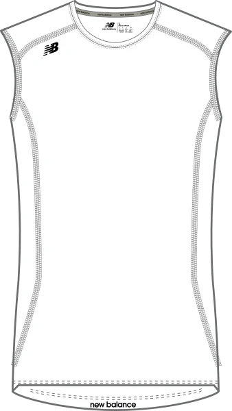 Belgravia Apparel | New Balance - Compression Sleeveless Vest - Mens - White - EMT7126