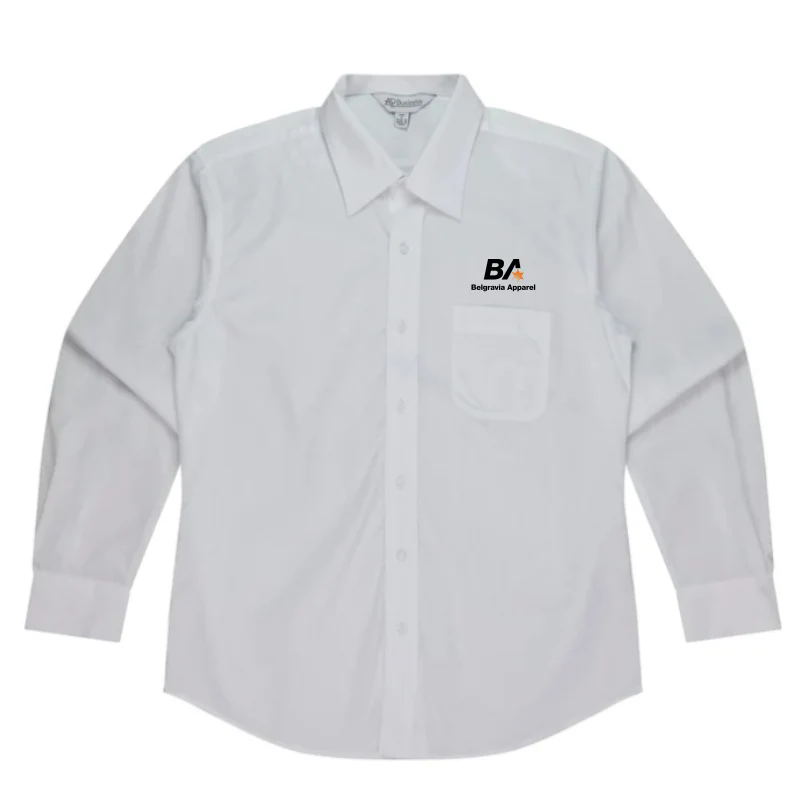 Belgravia Apparel Staff | Mens White Long Sleeve Shirt
