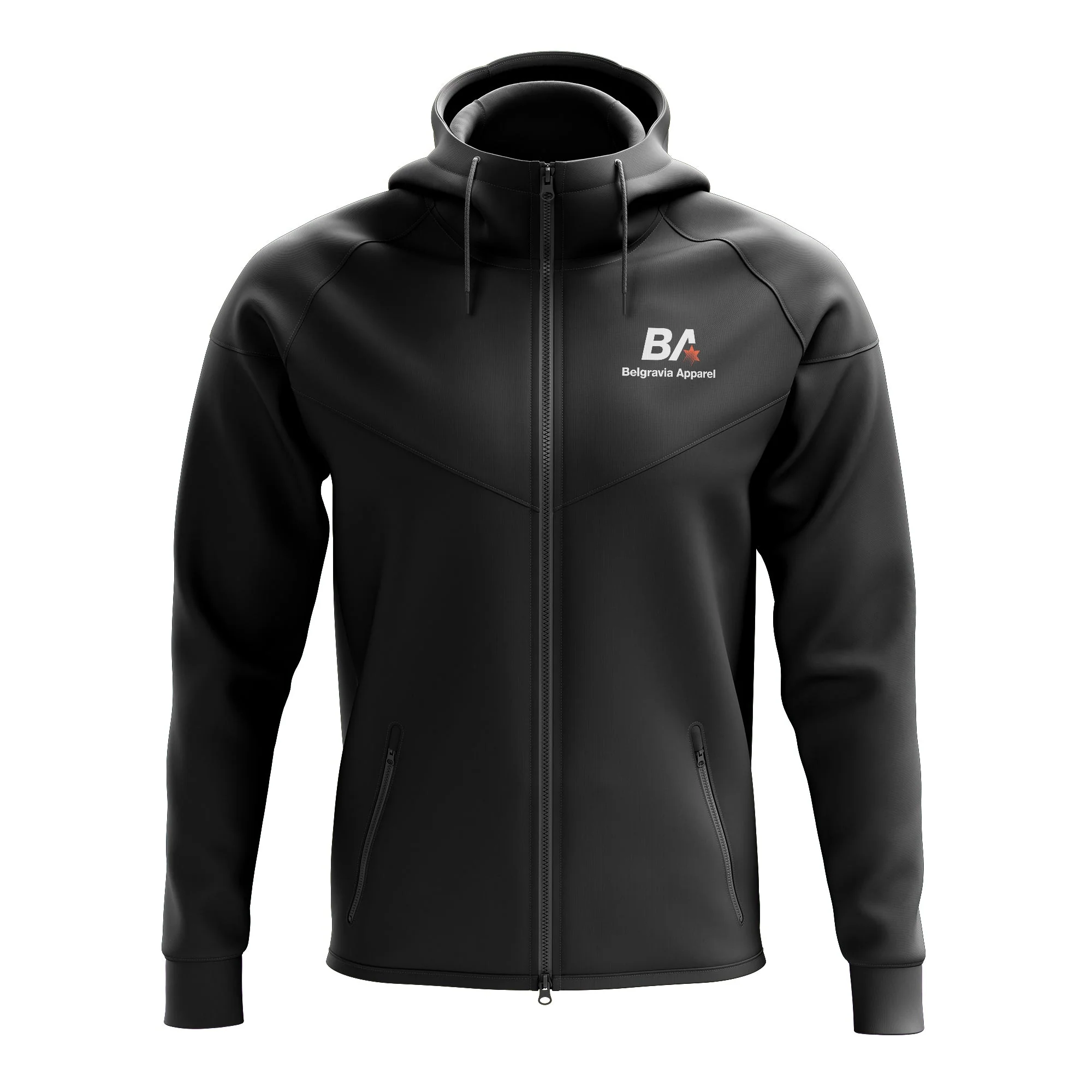 Belgravia Apparel Staff | Womens Black Zip Hoodie