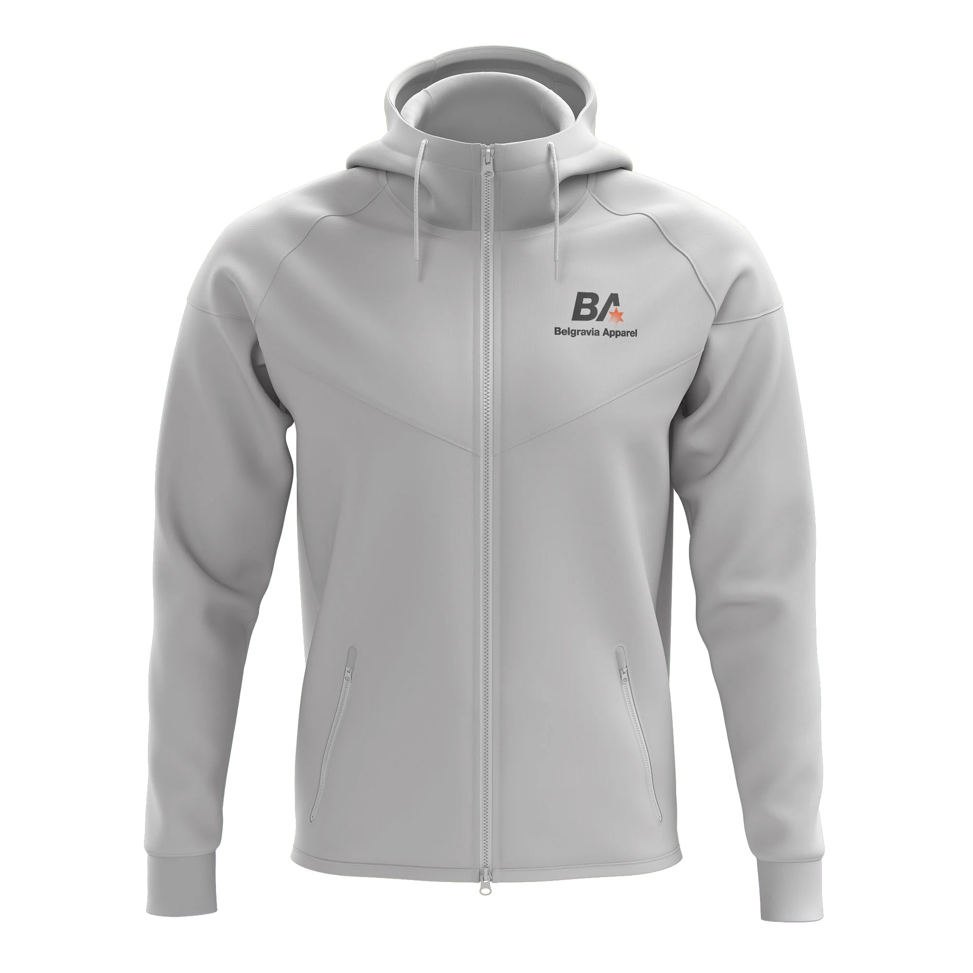 Belgravia Apparel Staff | Womens Grey Zip Hoodie