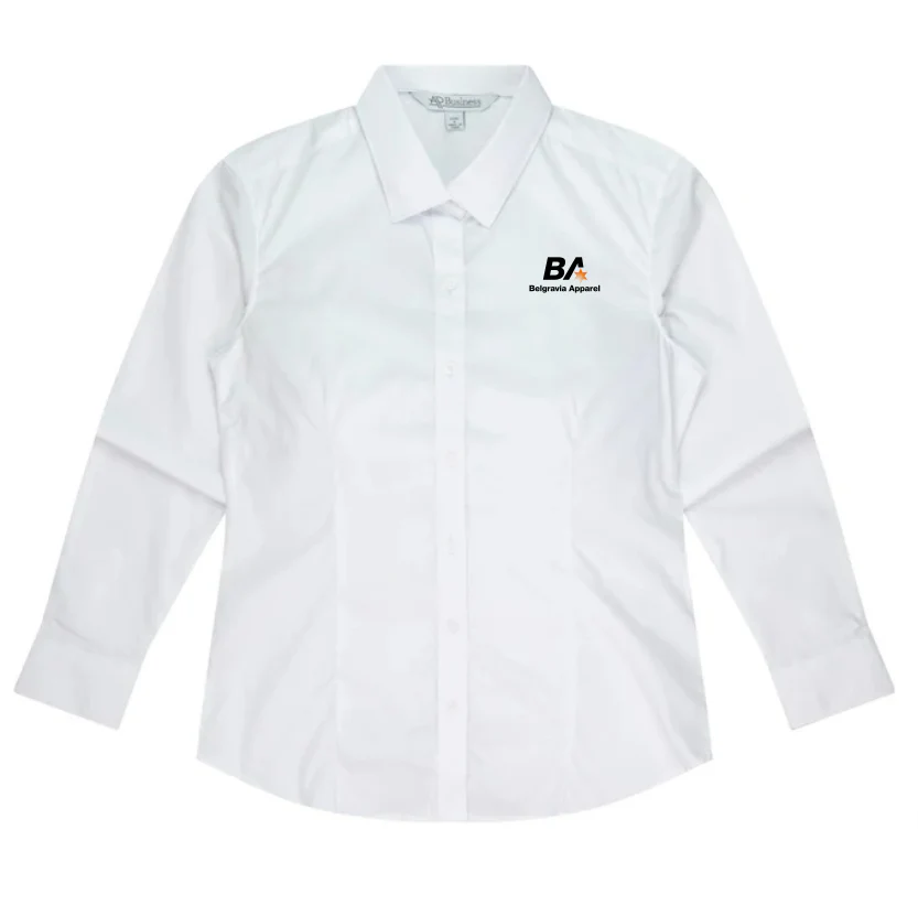 Belgravia Apparel Staff | Womens White Long Sleeve Shirt