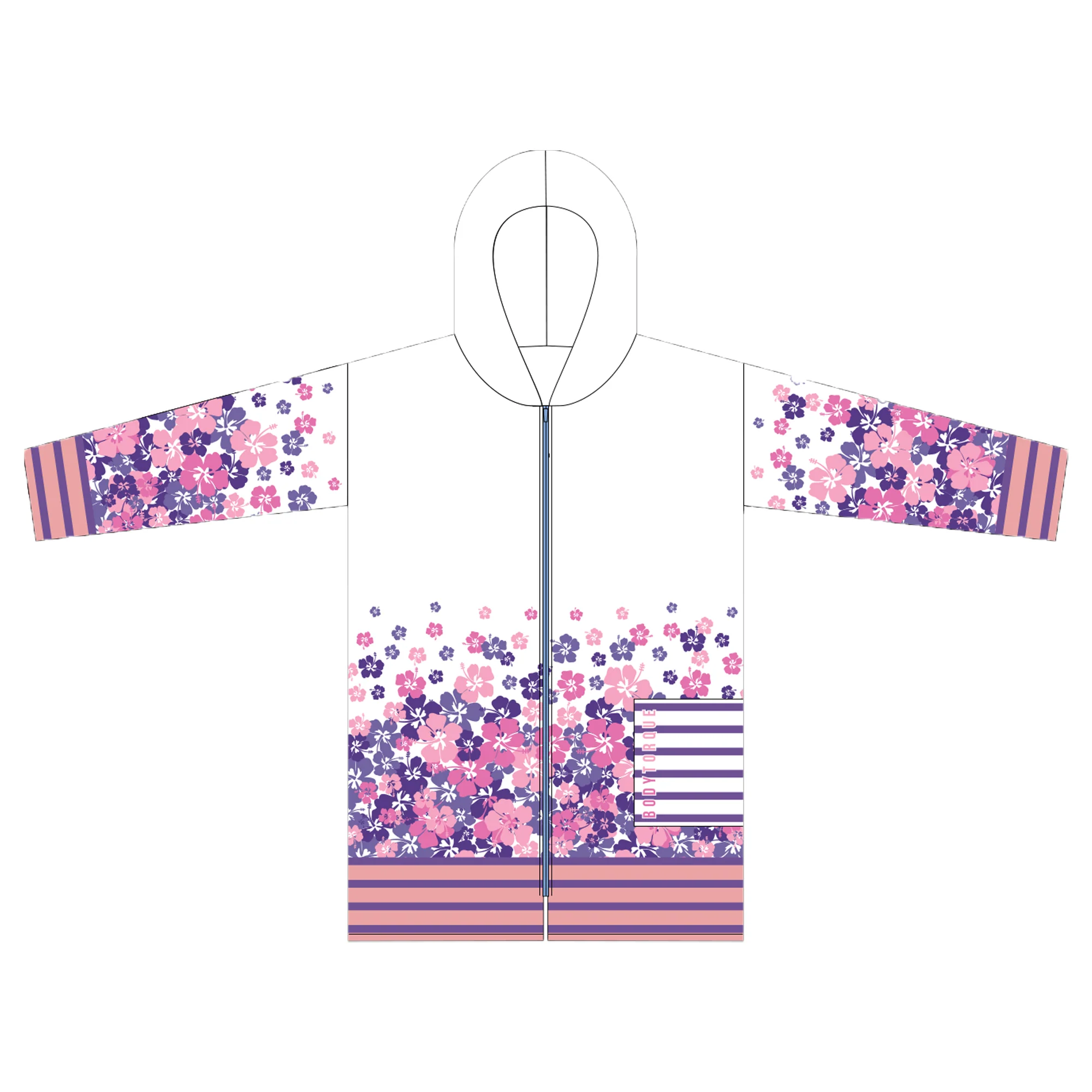 Belgravia Leisure | Youth Hooded Towel - Pink/White