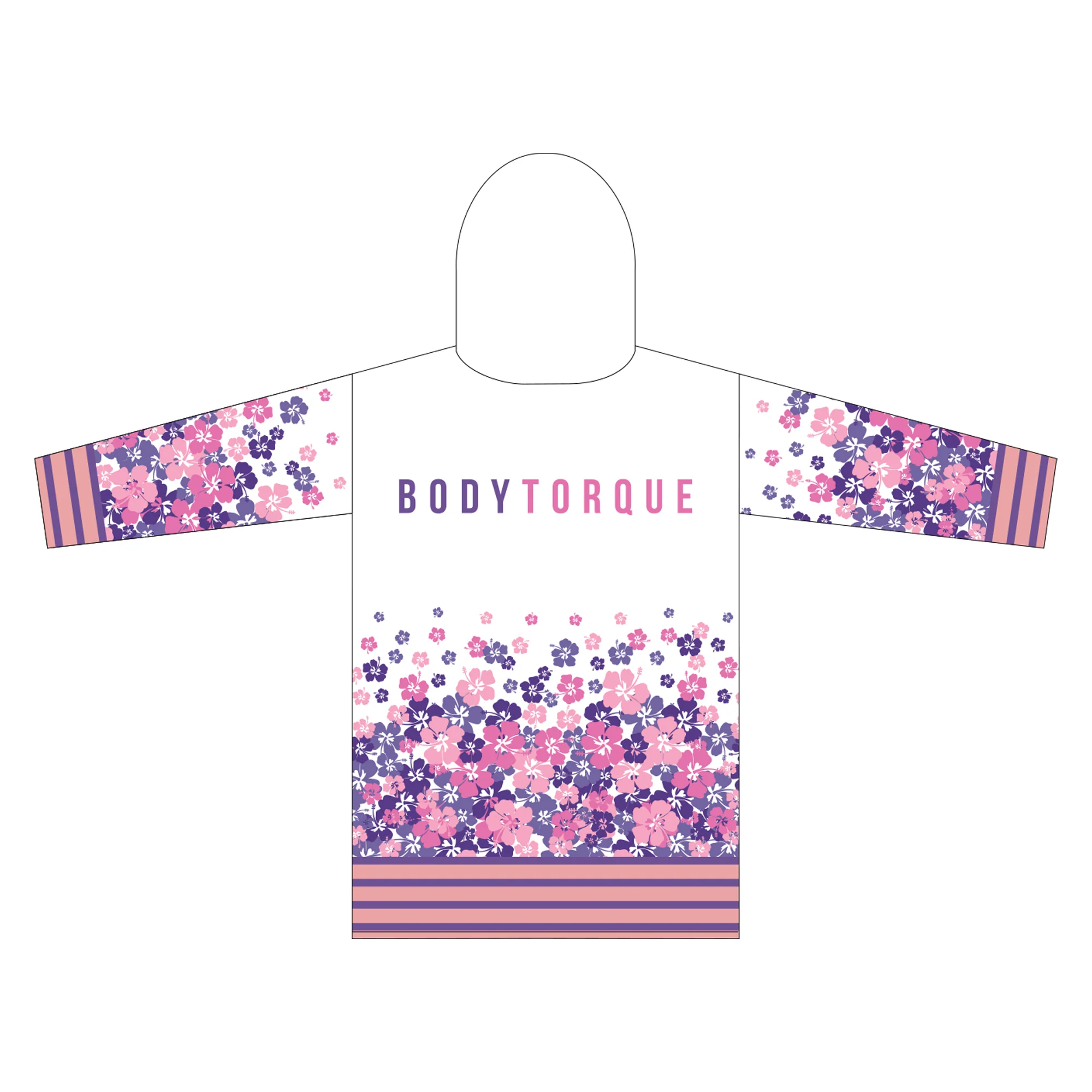 Belgravia Leisure | Youth Hooded Towel - Pink/White - Image 2