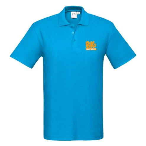 BK Learn To Swim | PRE-ORDER | STAFF Crew Polo - Cyan - Mens