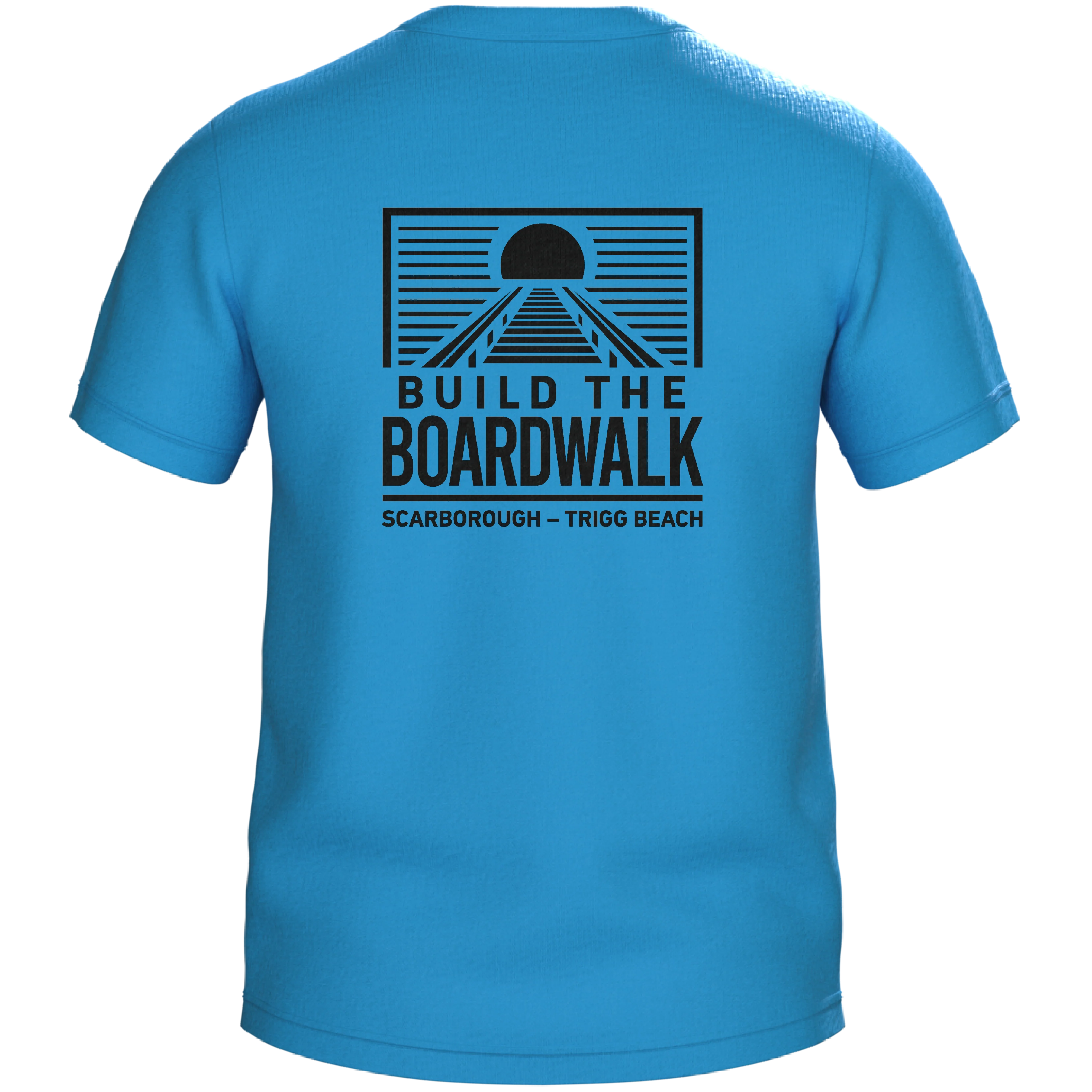 Build the Boardwalk | PRE-ORDER | Classic Tee with Dual BTB Print - Black & Ocean - Image 2