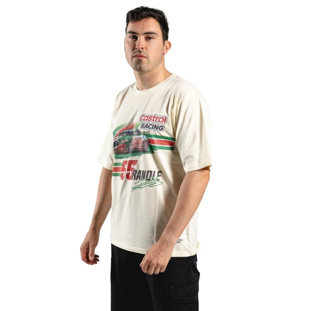 Castrol Racing Team | Randle Unisex SS Lifestyle Tee #1 - Cream - Image 3