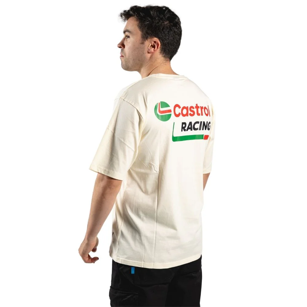 Castrol Racing Team | Randle Unisex SS Lifestyle Tee #1 - Cream - Image 4