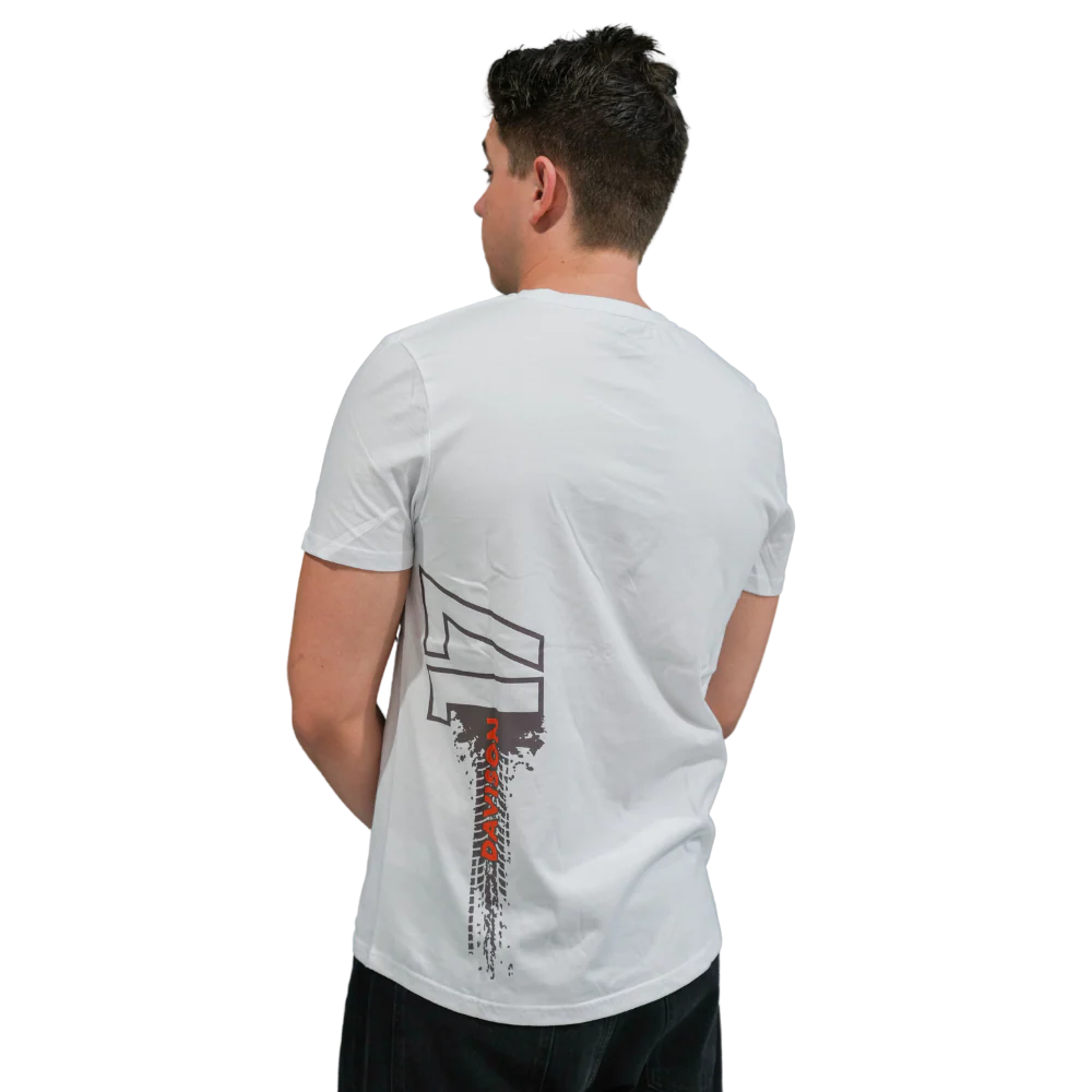 Dick Johnson Racing | Drivers Tyre-Tread Cotton Tee - White - Unisex - Image 2