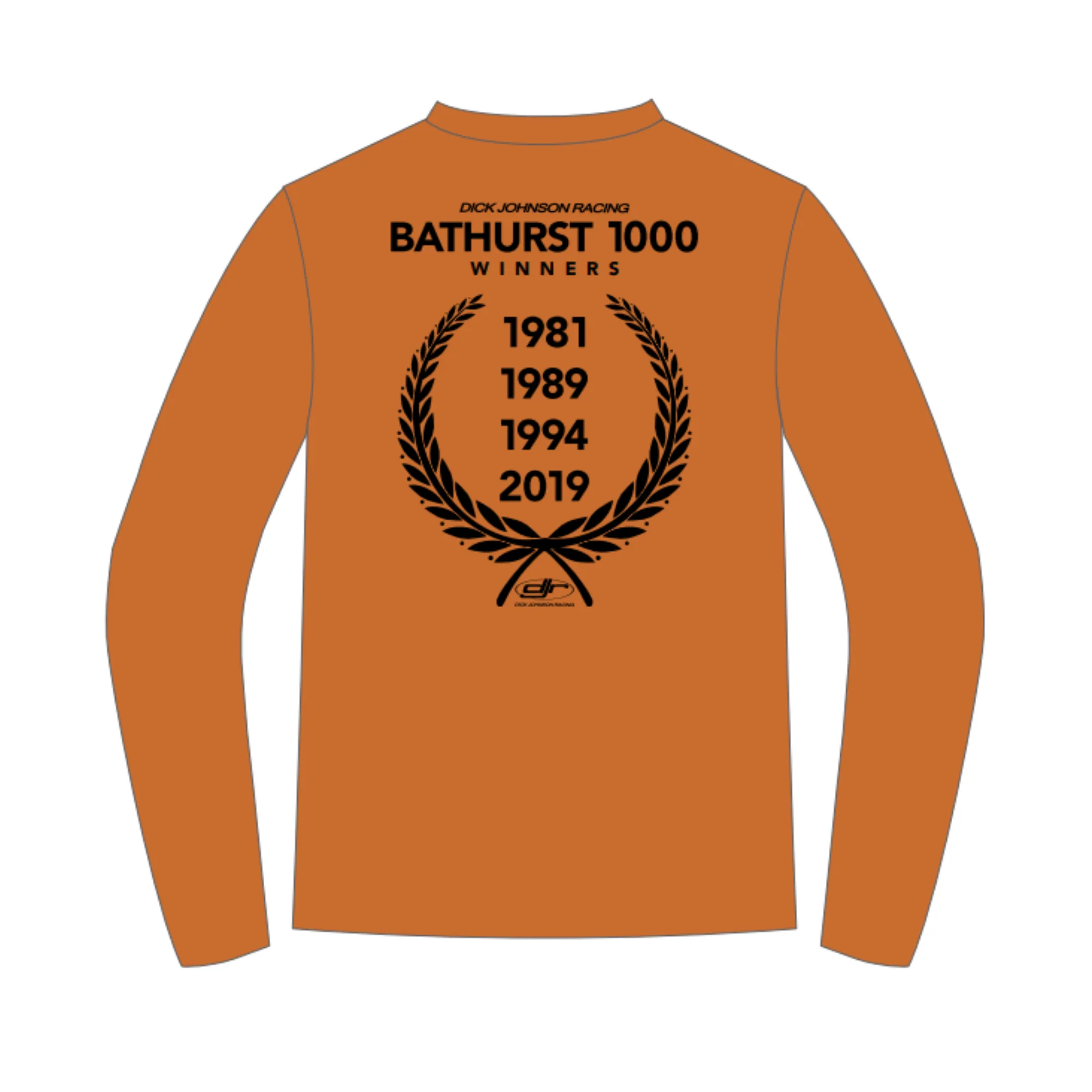Dick Johnson Racing | Lifestyle Bathurst Tee LS - Burnt Orange - Unisex - Image 2
