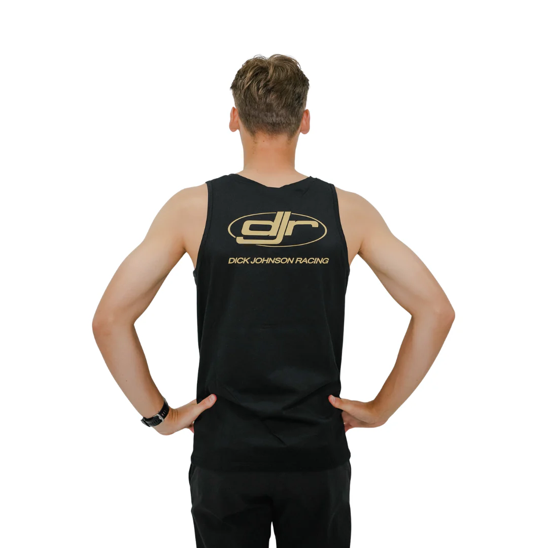 Dick Johnson Racing | Unisex Cotton Singlet- Black & Gold - Image 3