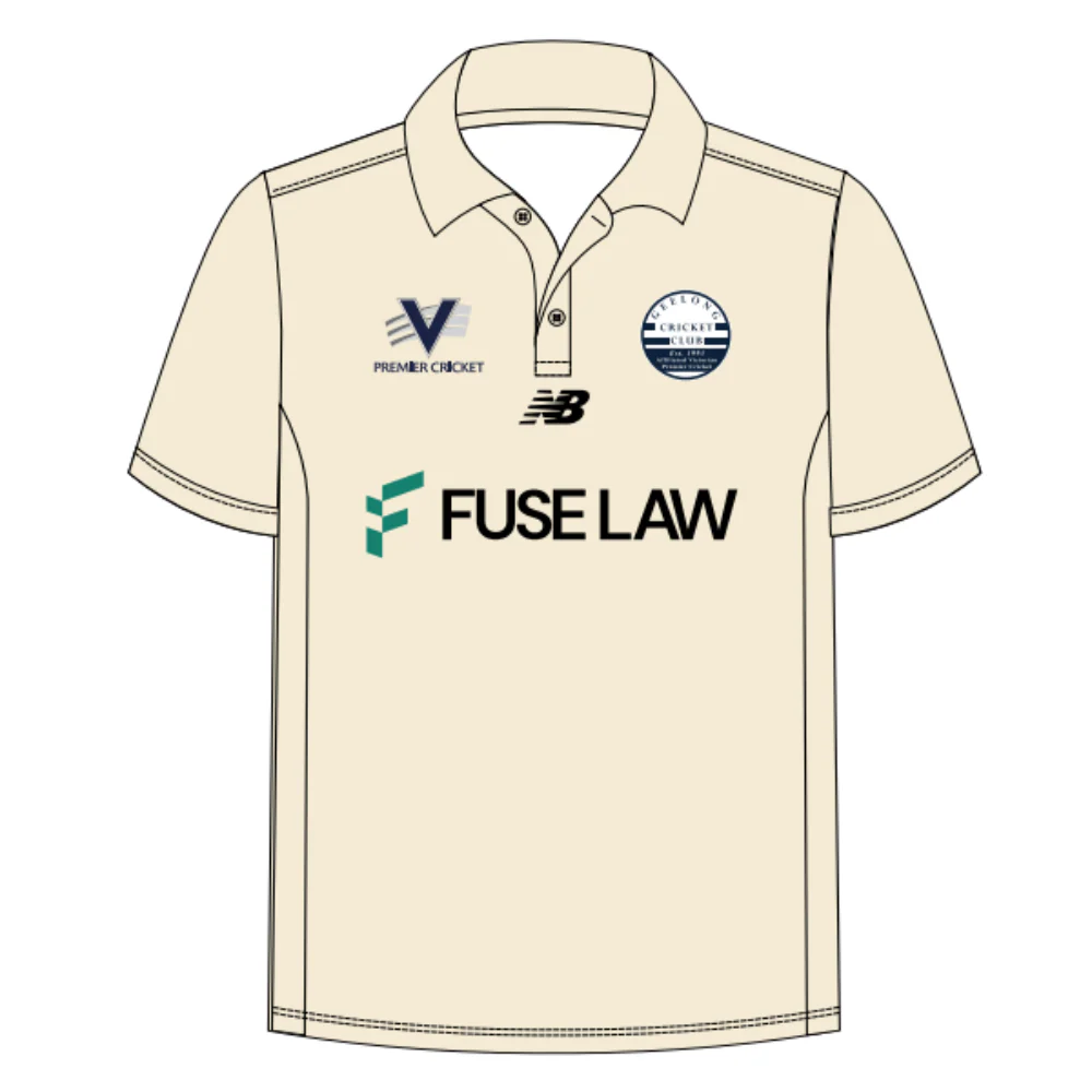 Geelong Cricket Club | PRE-ORDER | NB Unisex Polo - Two Day - Cream - Short Sleeve
