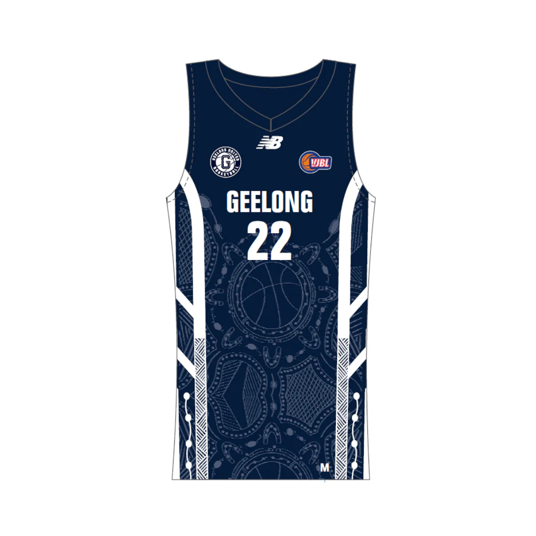 Geelong United Basketball | PRE-ORDER | NB Unisex Reversible Basketball Playing Singlet - Image 2