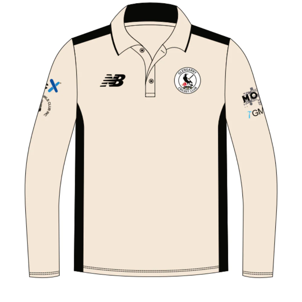 Glengarry Cricket Club | PRE-ORDER | NB Unisex Cream Polo - Two Day - Long Sleeve