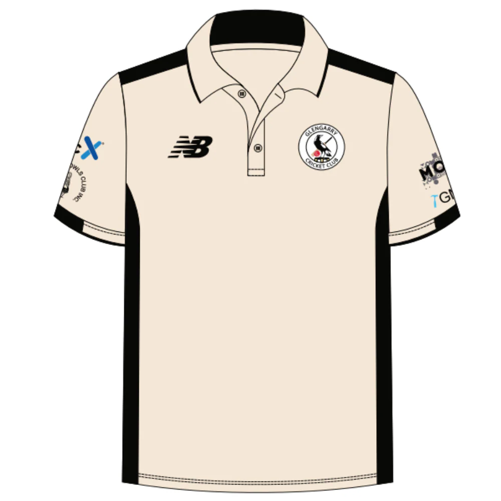 Glengarry Cricket Club | PRE-ORDER | NB Unisex Cream Polo - Two Day - Short Sleeve