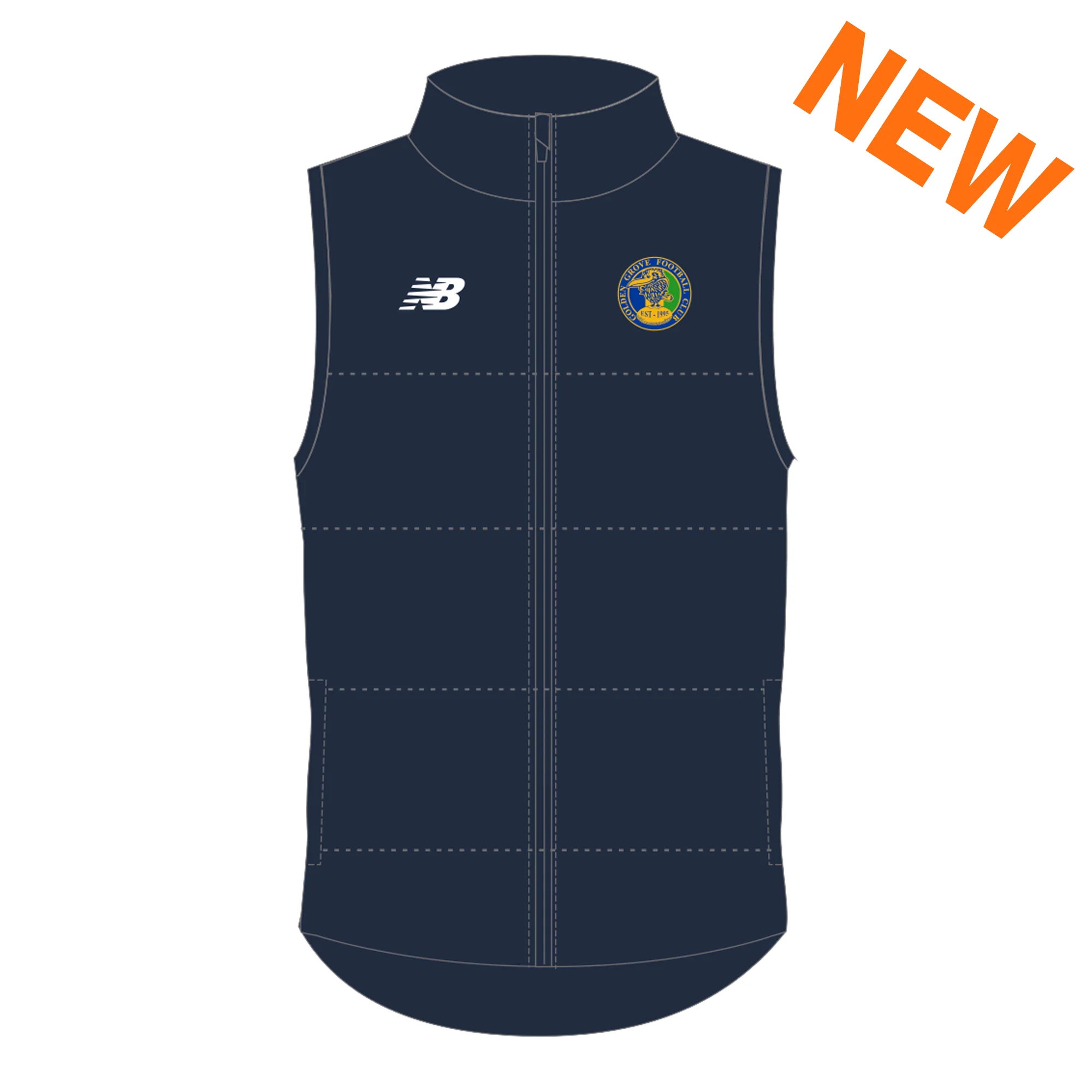 Golden Grove FC | PRE-ORDER | Puffer Vest - Navy