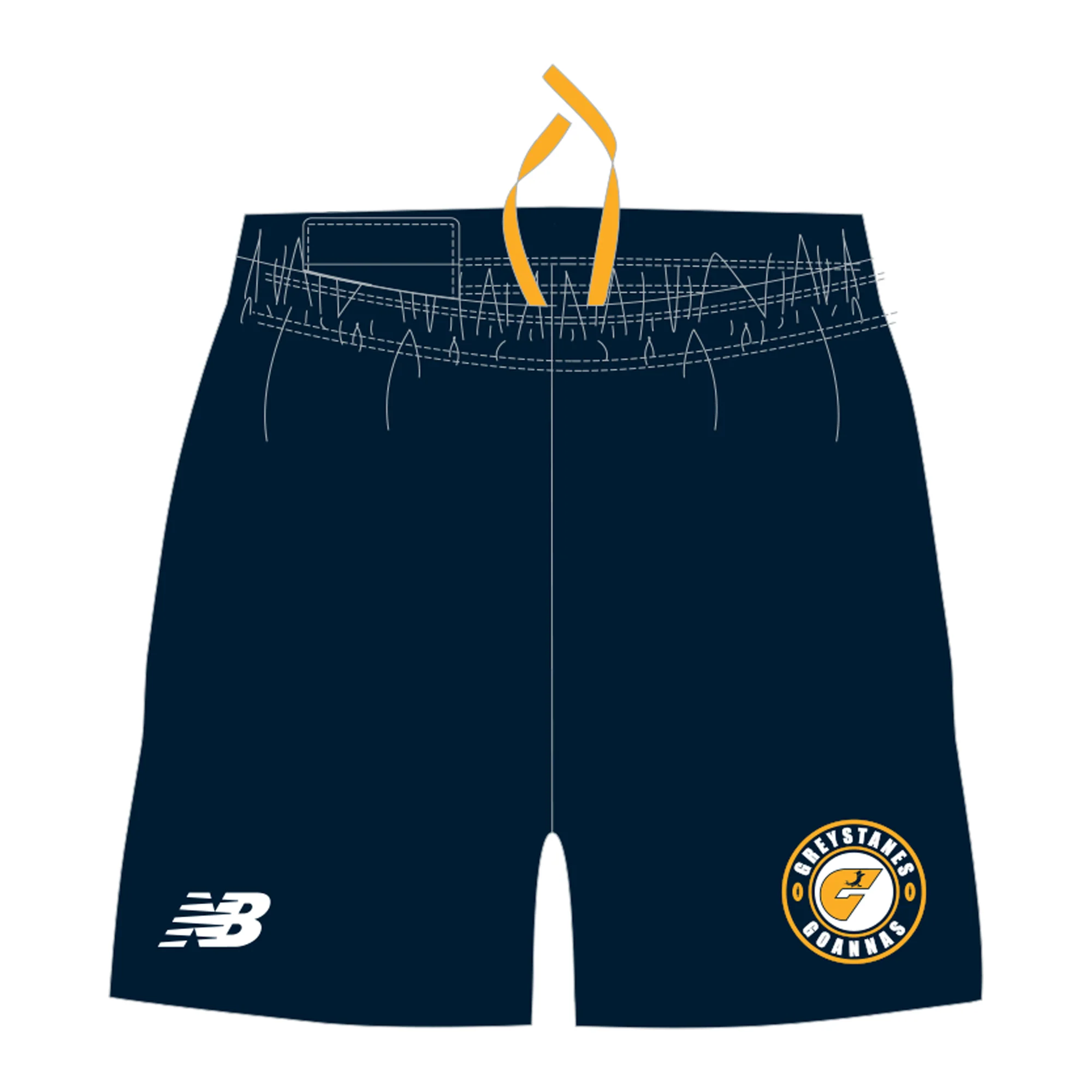 Greystanes Goannas AFC | PRE-ORDER | Junior - New Balance Unisex Travel Shorts