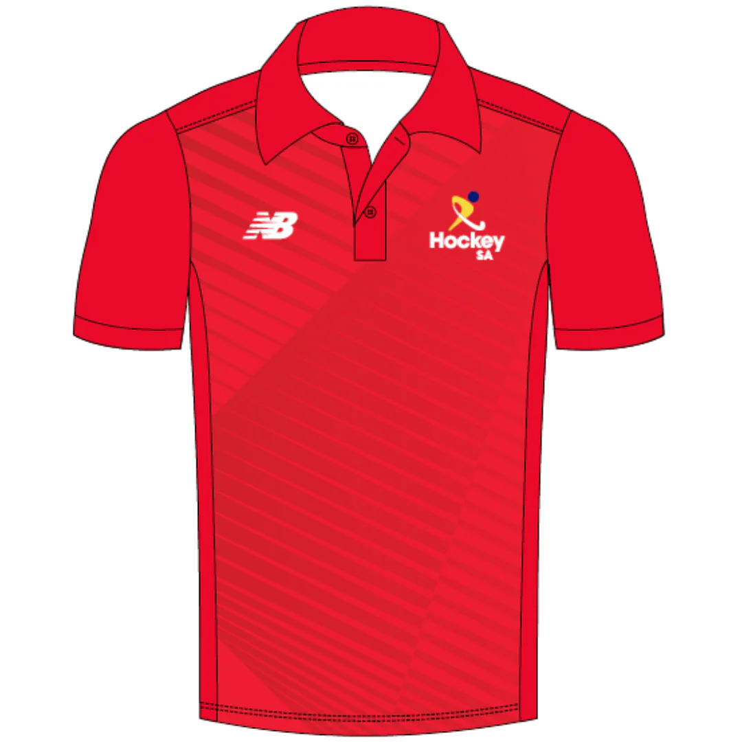 Hockey SA | PRE-ORDER | Masters Mens Unisex Polo Red