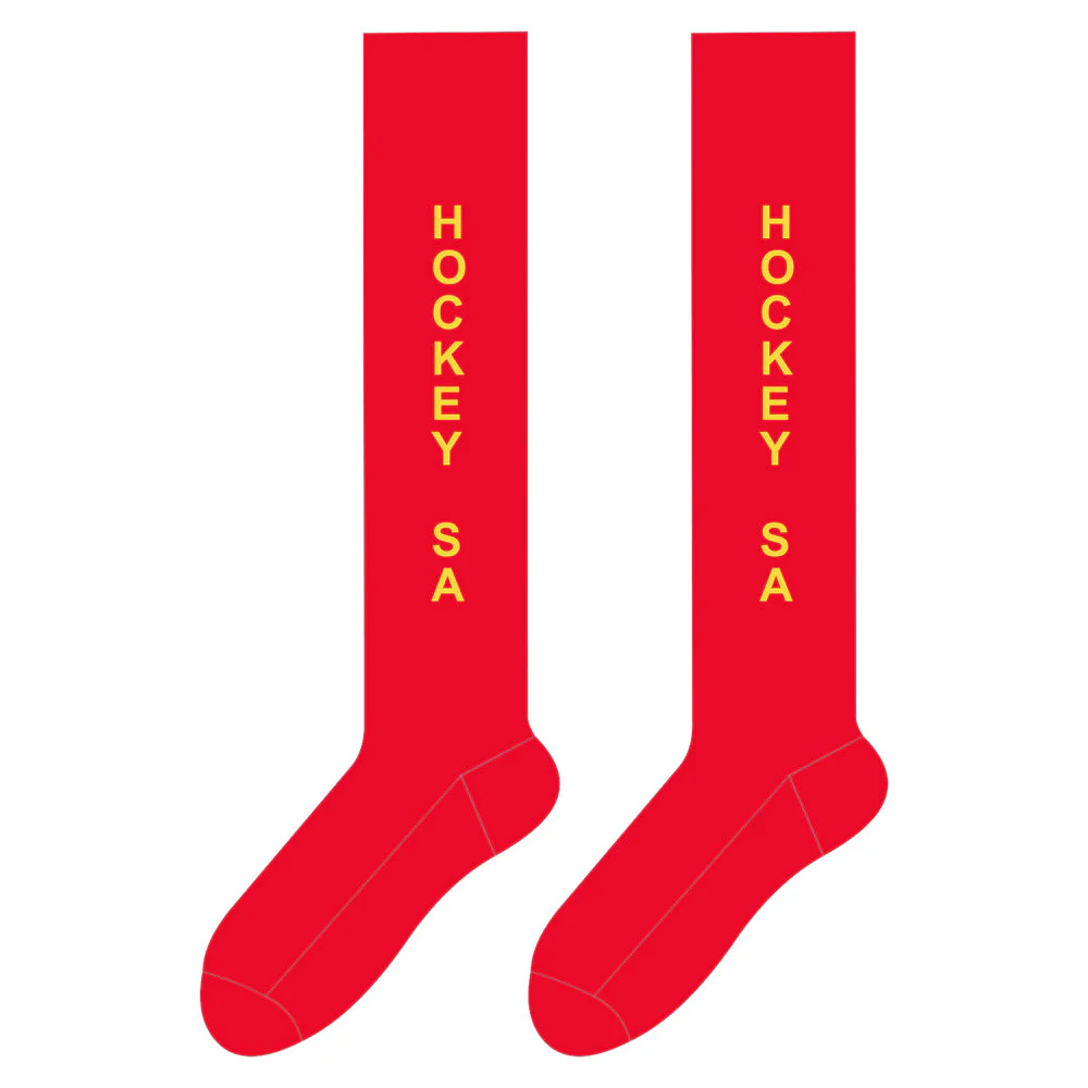 Hockey SA - Under 13s | PRE-ORDER | Full Length Socks - Red