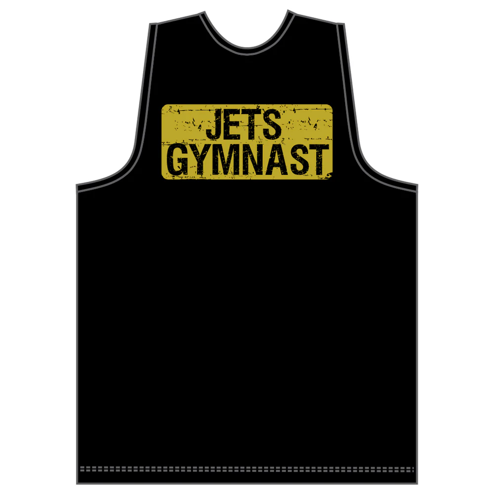 JETS Gymnastics | Black Squad Singlet - Gold - Image 2