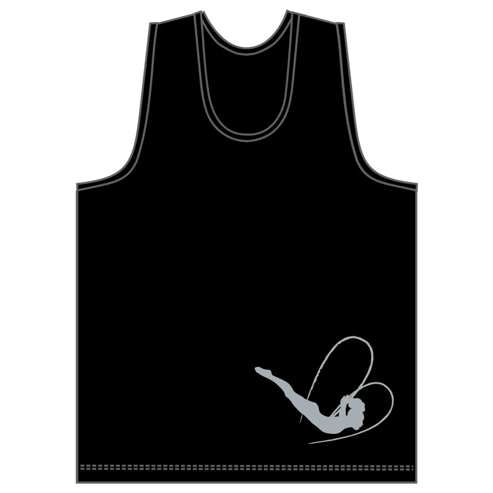 JETS Gymnastics | Black Squad Singlet - Silver