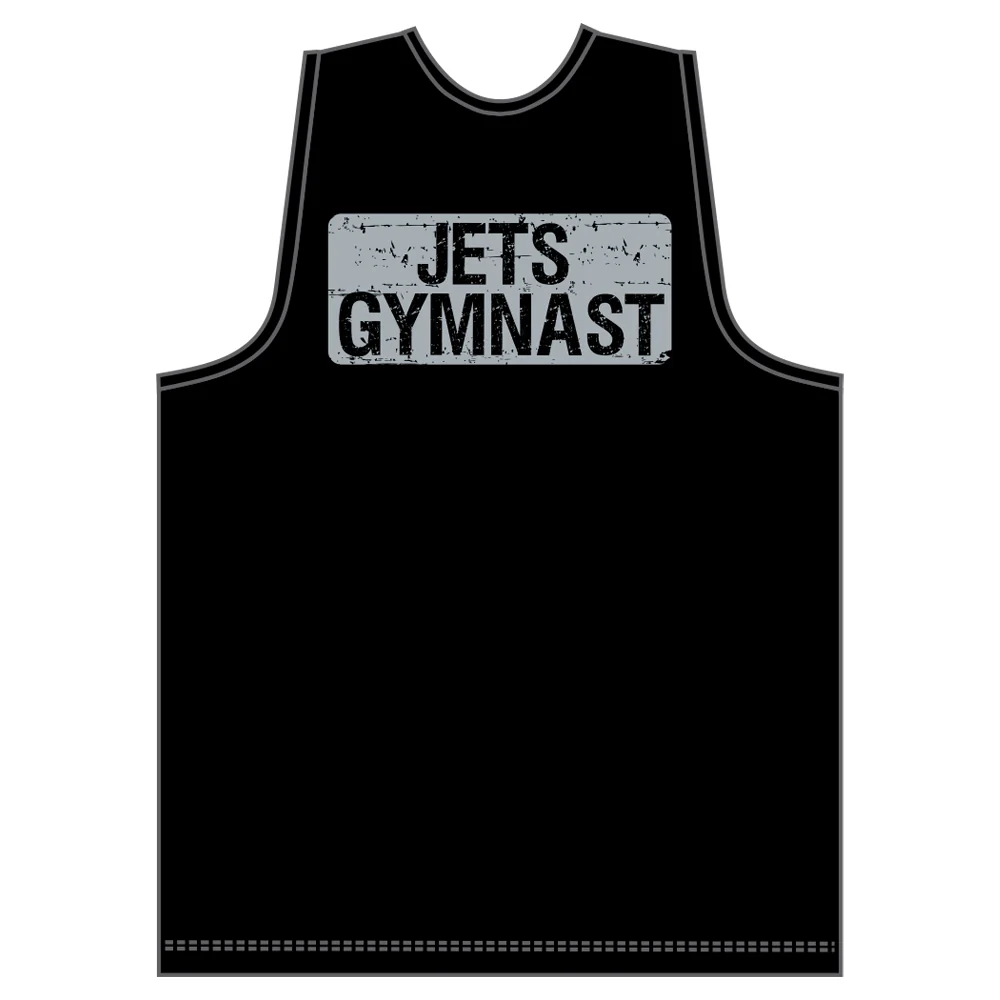 JETS Gymnastics | Black Squad Singlet - Silver - Image 2