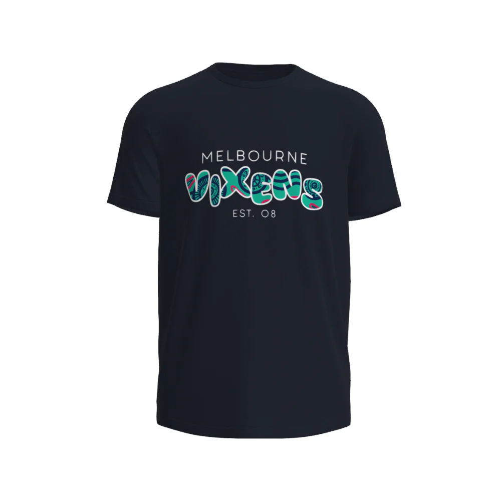 Melbourne Vixens | MV First Nations Cotton T-Shirt Navy