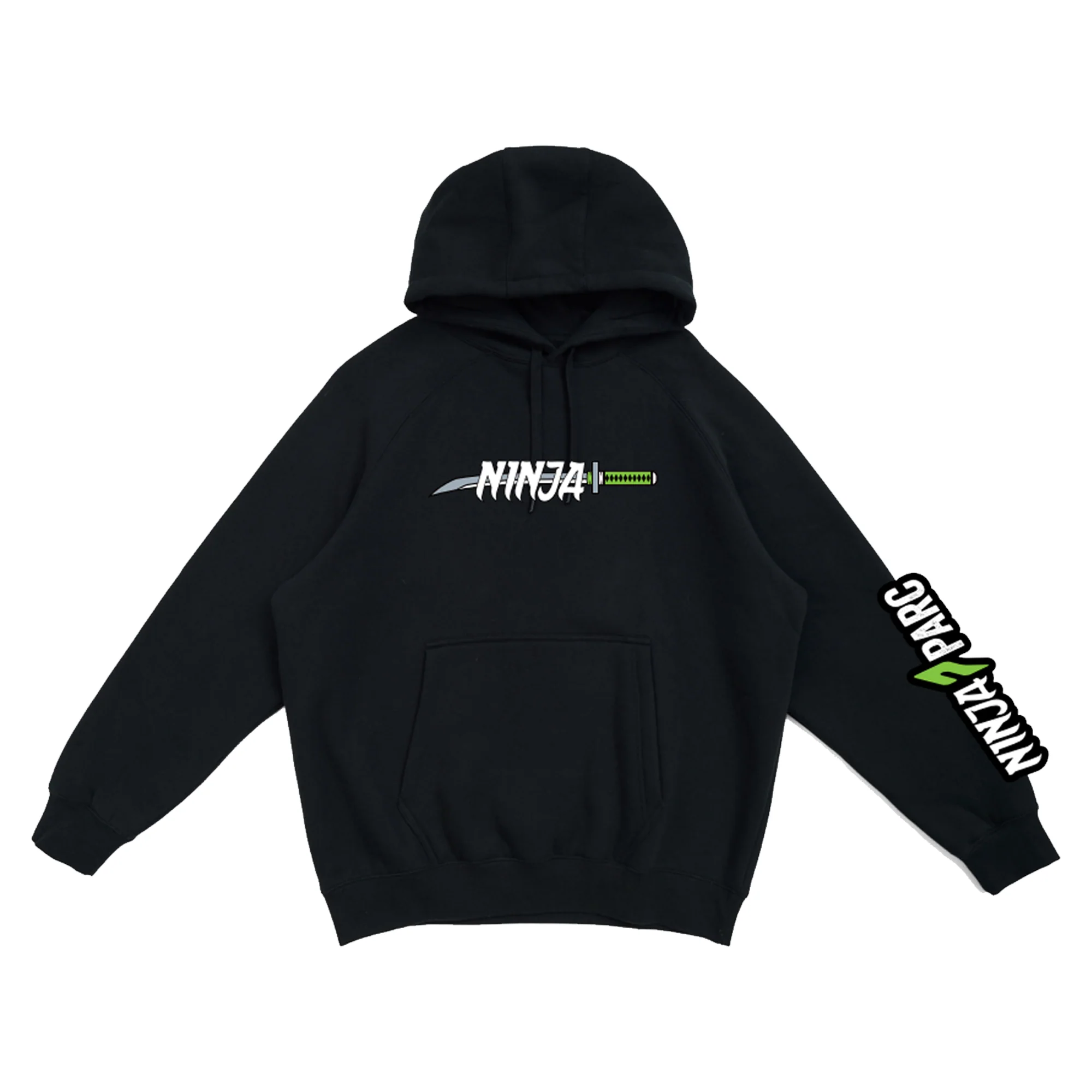 Ninja Parc | PRE-ORDER | Kangaroo Hoodie - Black Green Katana