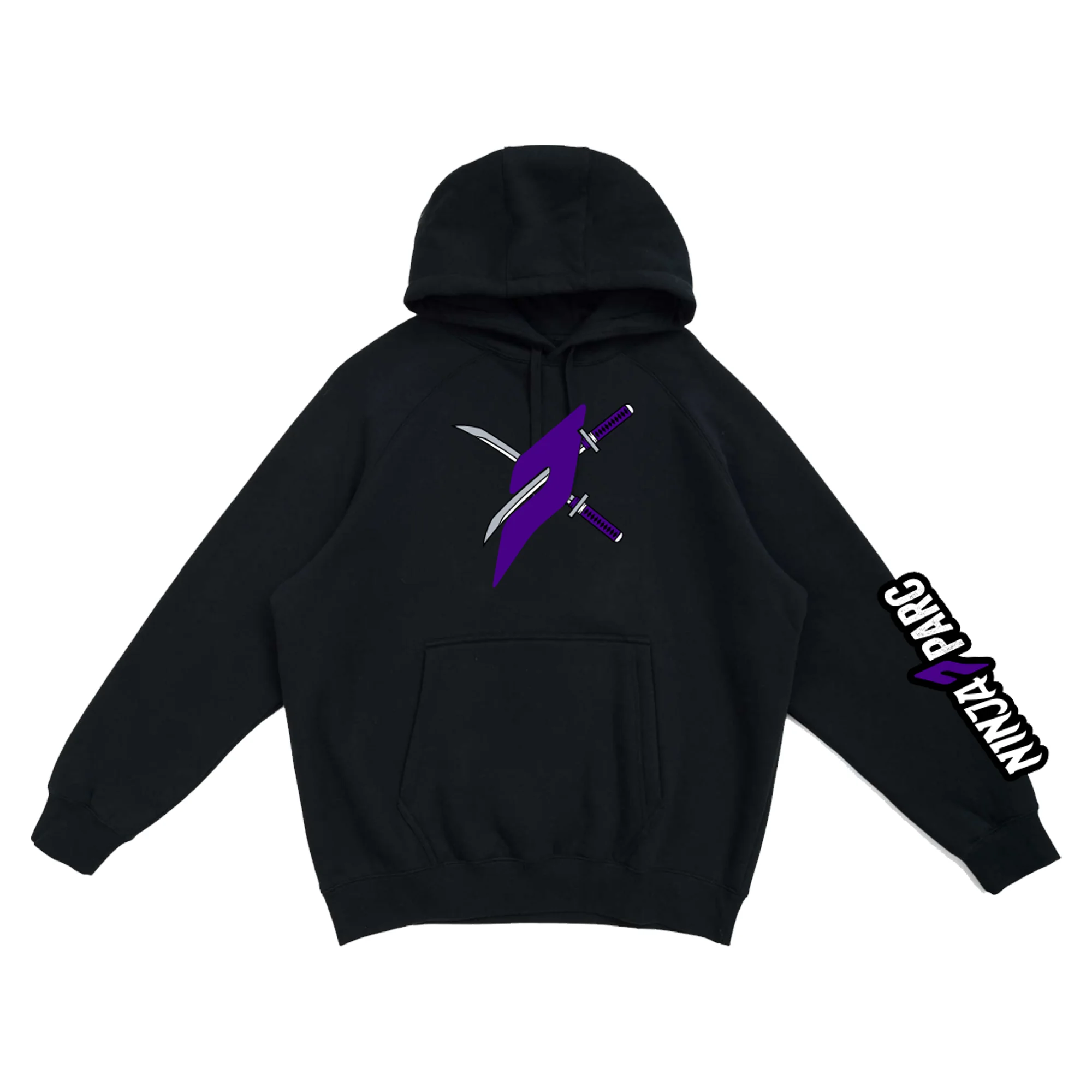 Ninja Parc | PRE-ORDER | Kangaroo Pocket Hoodie - Black Purple Star