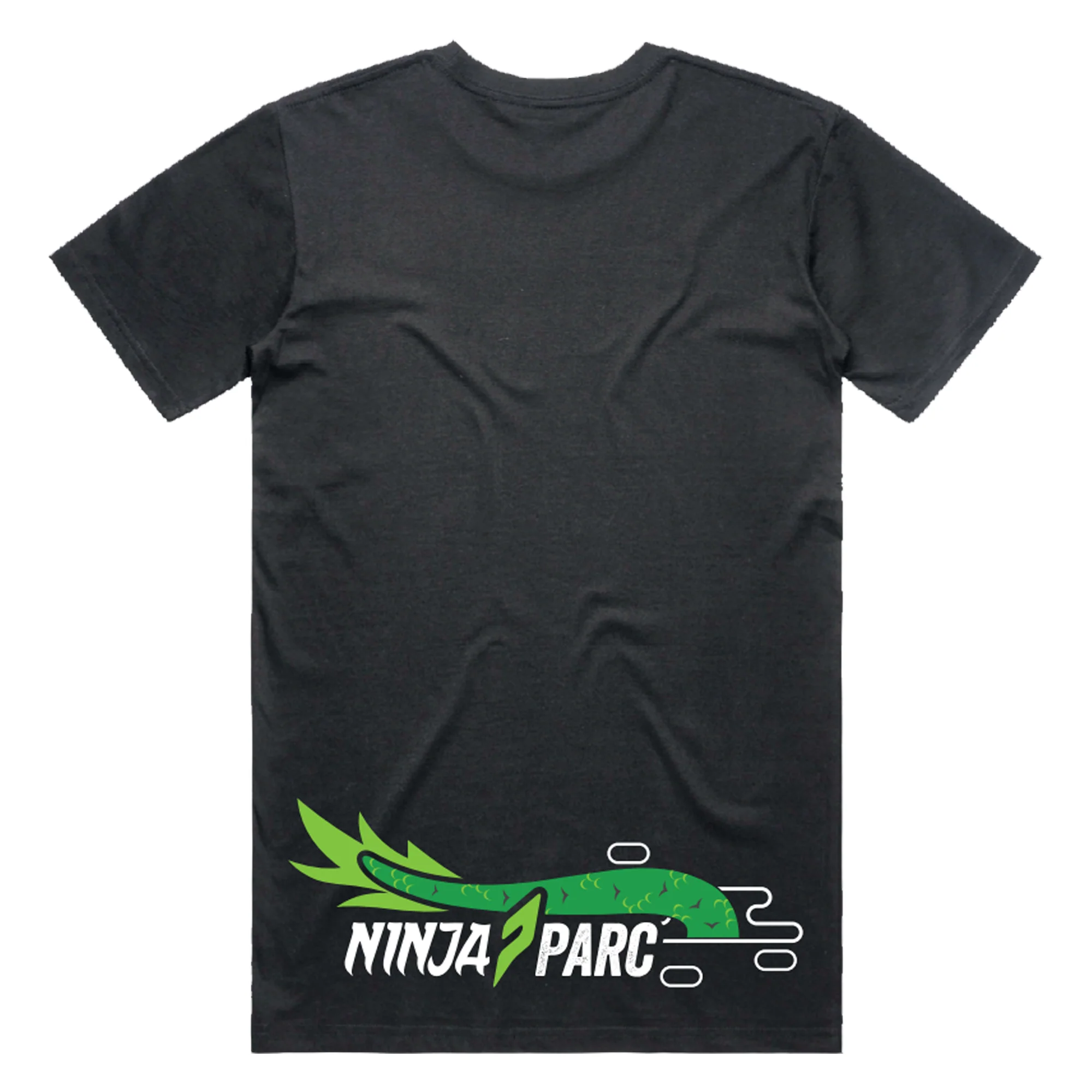 Ninja Parc | PRE-ORDER | Staple Tee - Black Green Dragon - Image 2