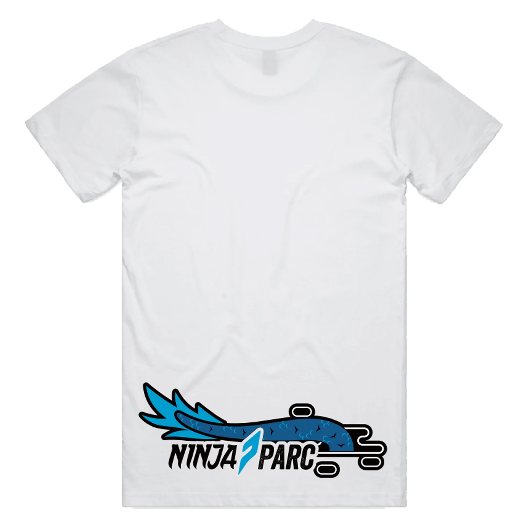 Ninja Parc | PRE-ORDER | Staple Tee - White Blue Dragon - Image 2