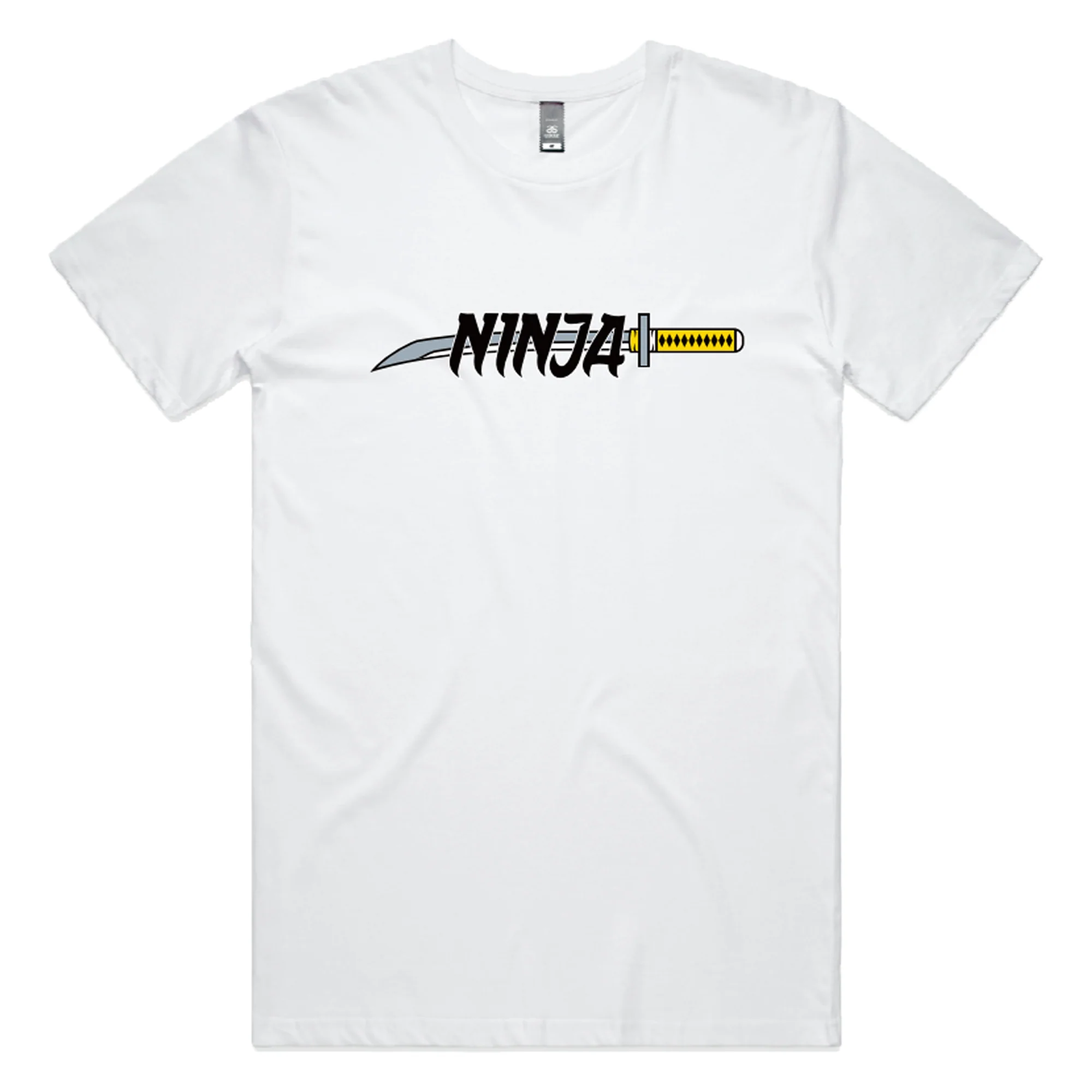 Ninja Parc | PRE-ORDER | Staple Tee - White Yellow Katana - Image 2
