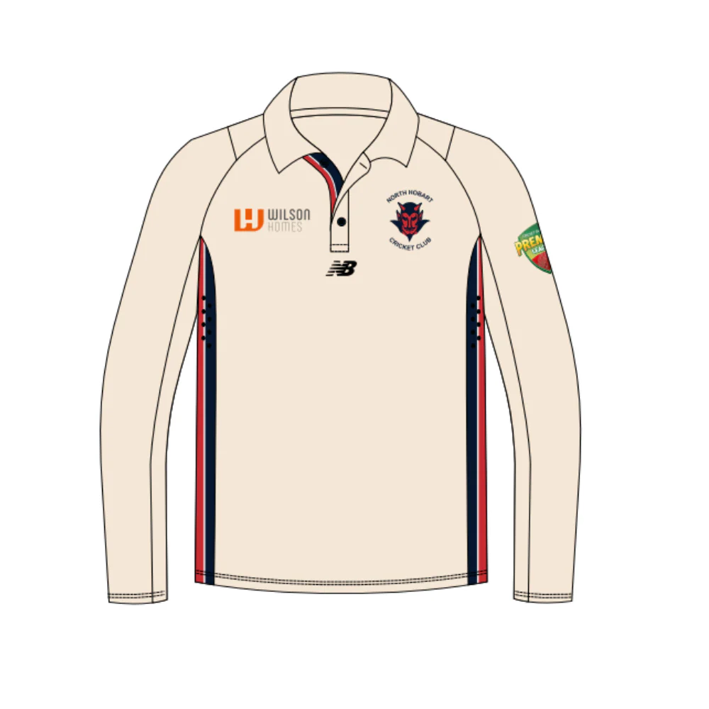 North Hobart CC | PRE-ORDER | NB Unisex Cream Polo - Long Sleeve