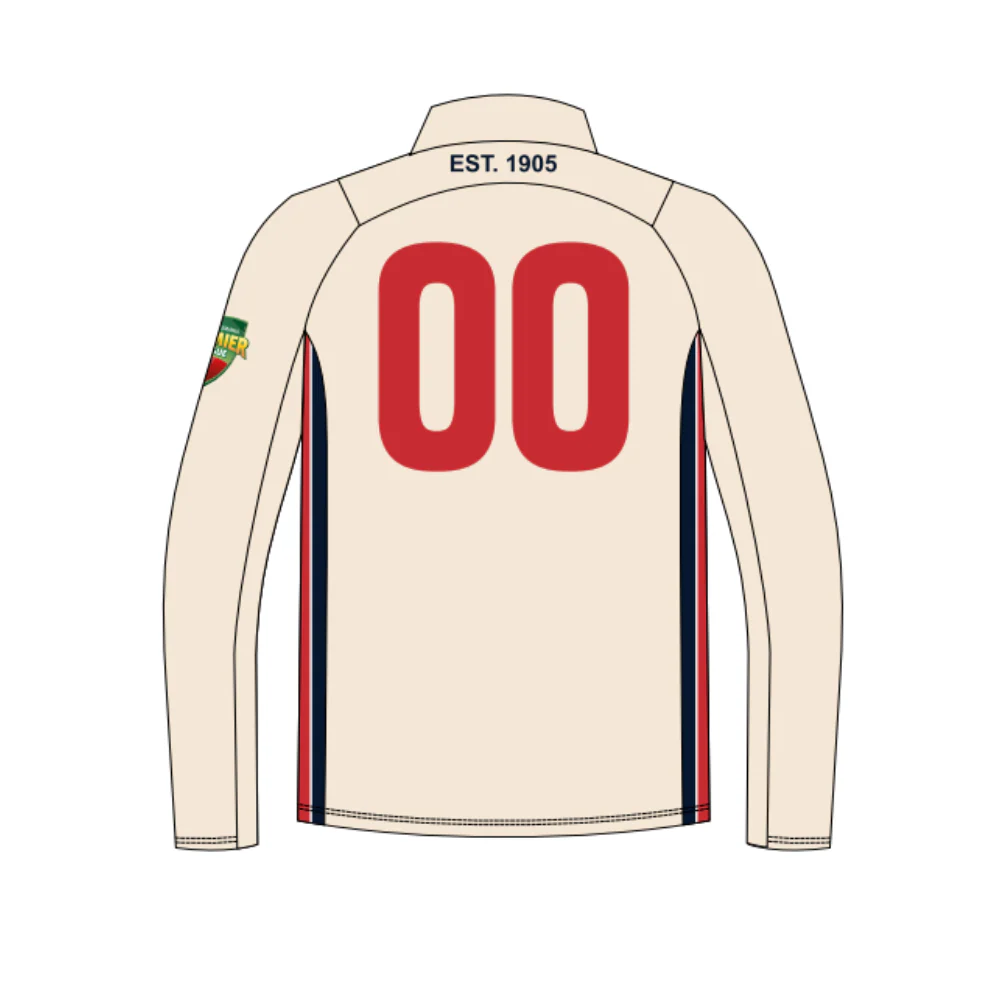 North Hobart CC | PRE-ORDER | NB Unisex Cream Polo - Long Sleeve - Image 2