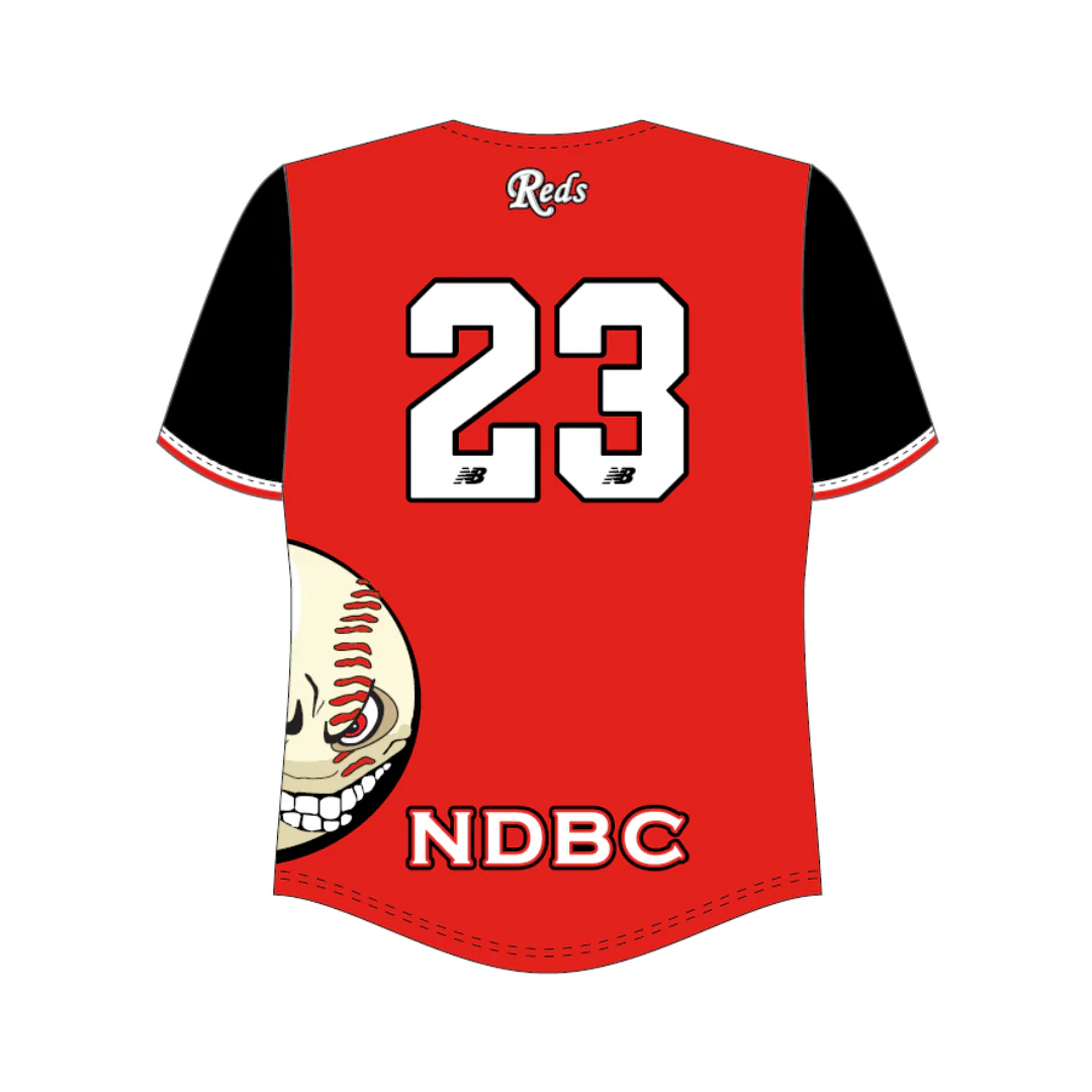 Northern Districts BC | PRE-ORDER | New Balance Junior Playing Top - Red - Sleeve - Image 2