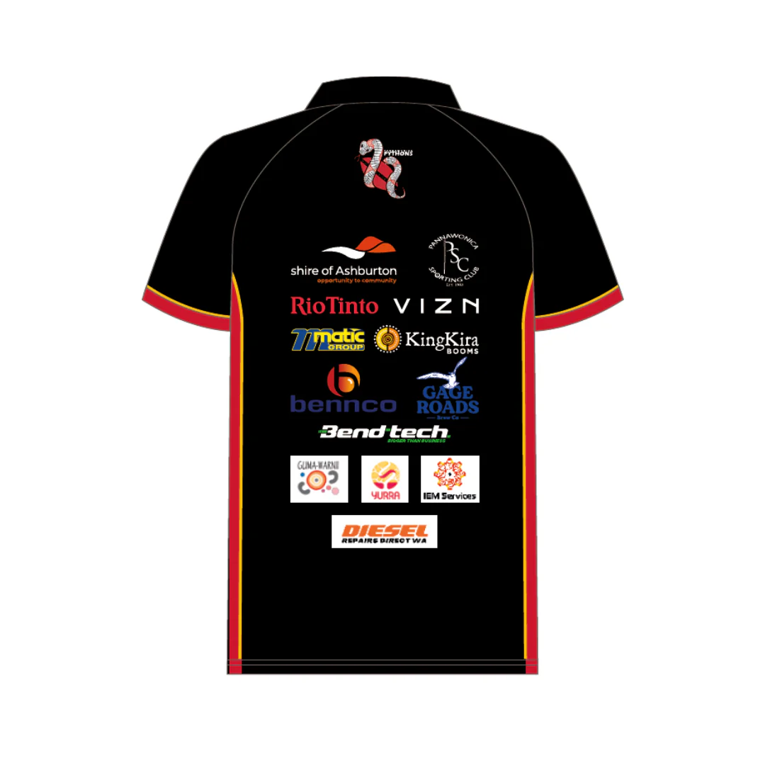 Pannawonica Pythons FC | PRE-ORDER | Elite Polo Shirt - Unisex - Image 2
