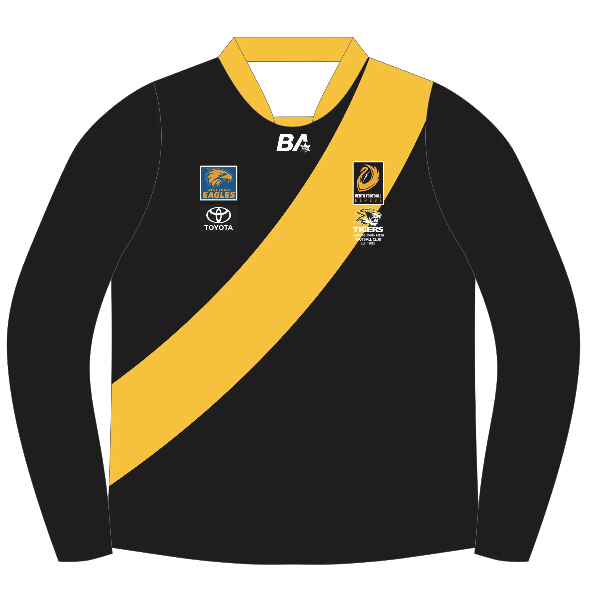 PFL24 Canning South Perth FC | BA Womens WC4 Long Sleeve Guernsey