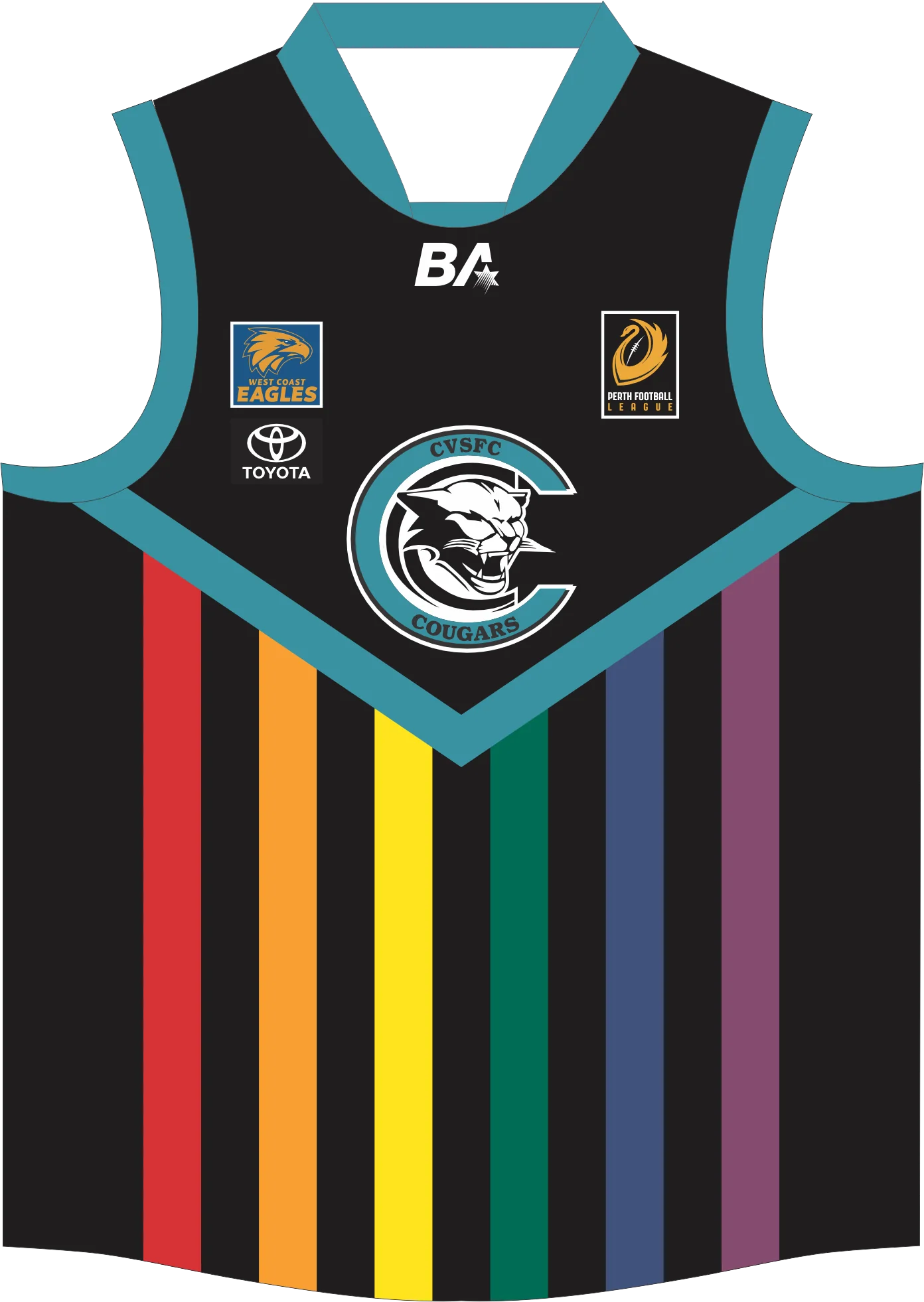 PFL23 Canning Vale FC | BA Womens (mens) Pride Guernsey