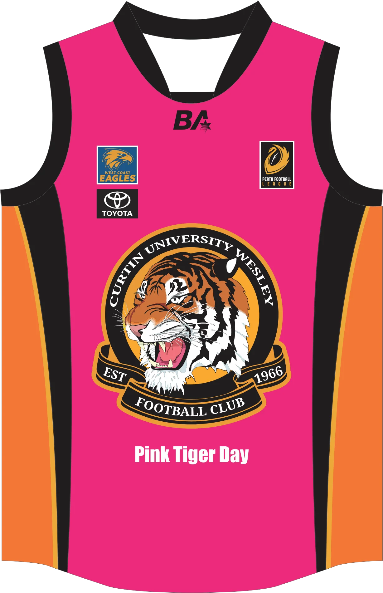PFL23 Curtin Uni Wesley FC | BA Womens Pink Guernsey OVERSEAS