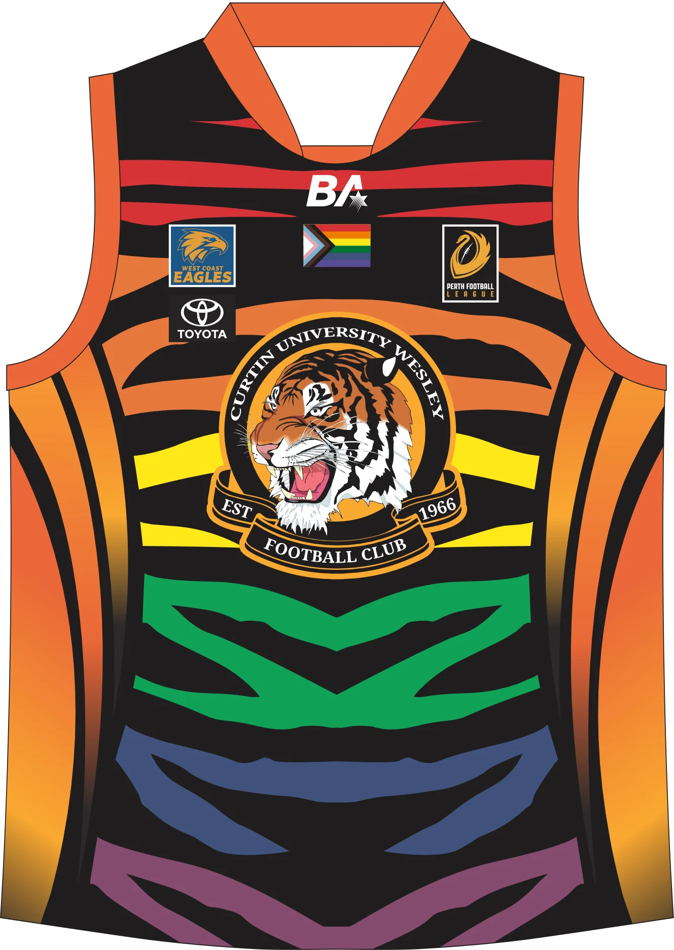 PFL23 Curtin Uni Wesley FC | BA Womens Pride Guernsey OVERSEAS