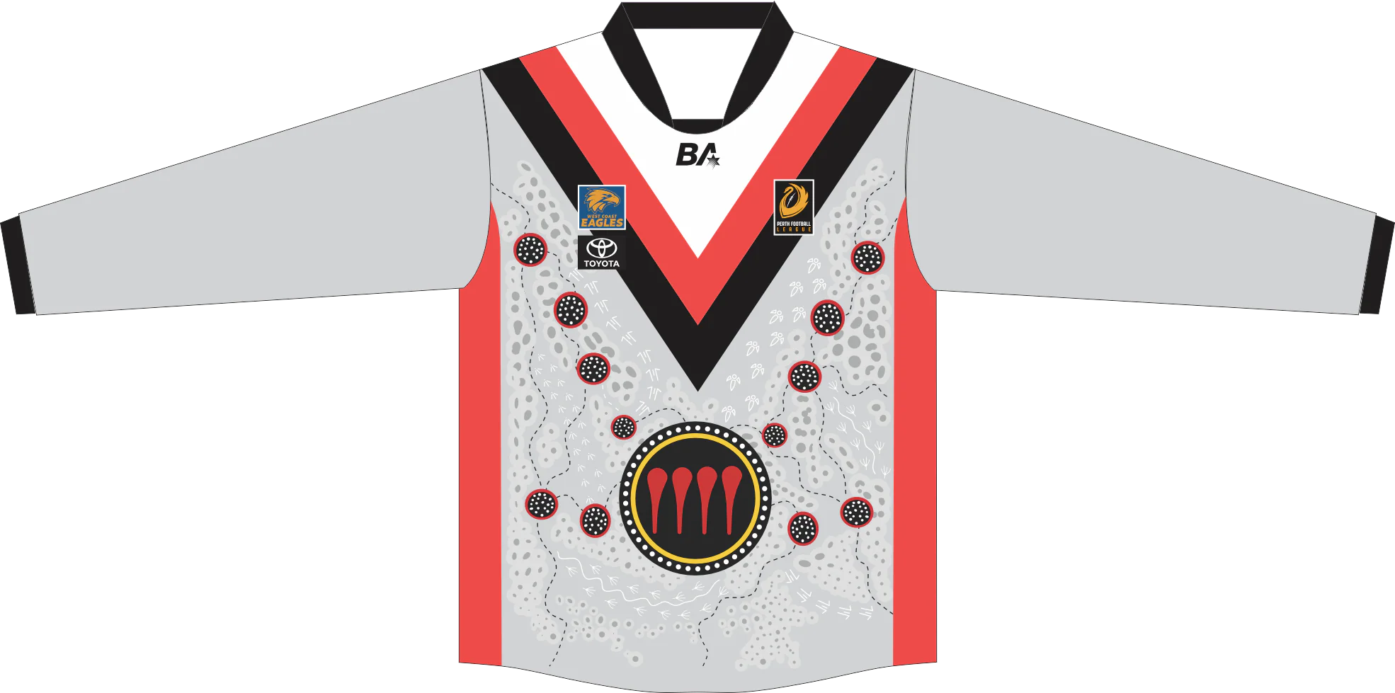 PFL23 Mosman Park FC | BA Mens Long Sleeve Indigenous Guernsey