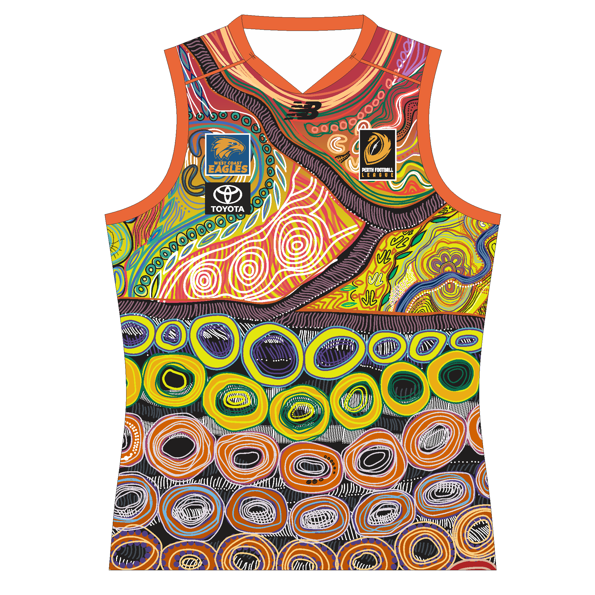 PFL23 Curtin Uni Wesley FC | NB Womens Indigenous Guernsey OVERSEAS
