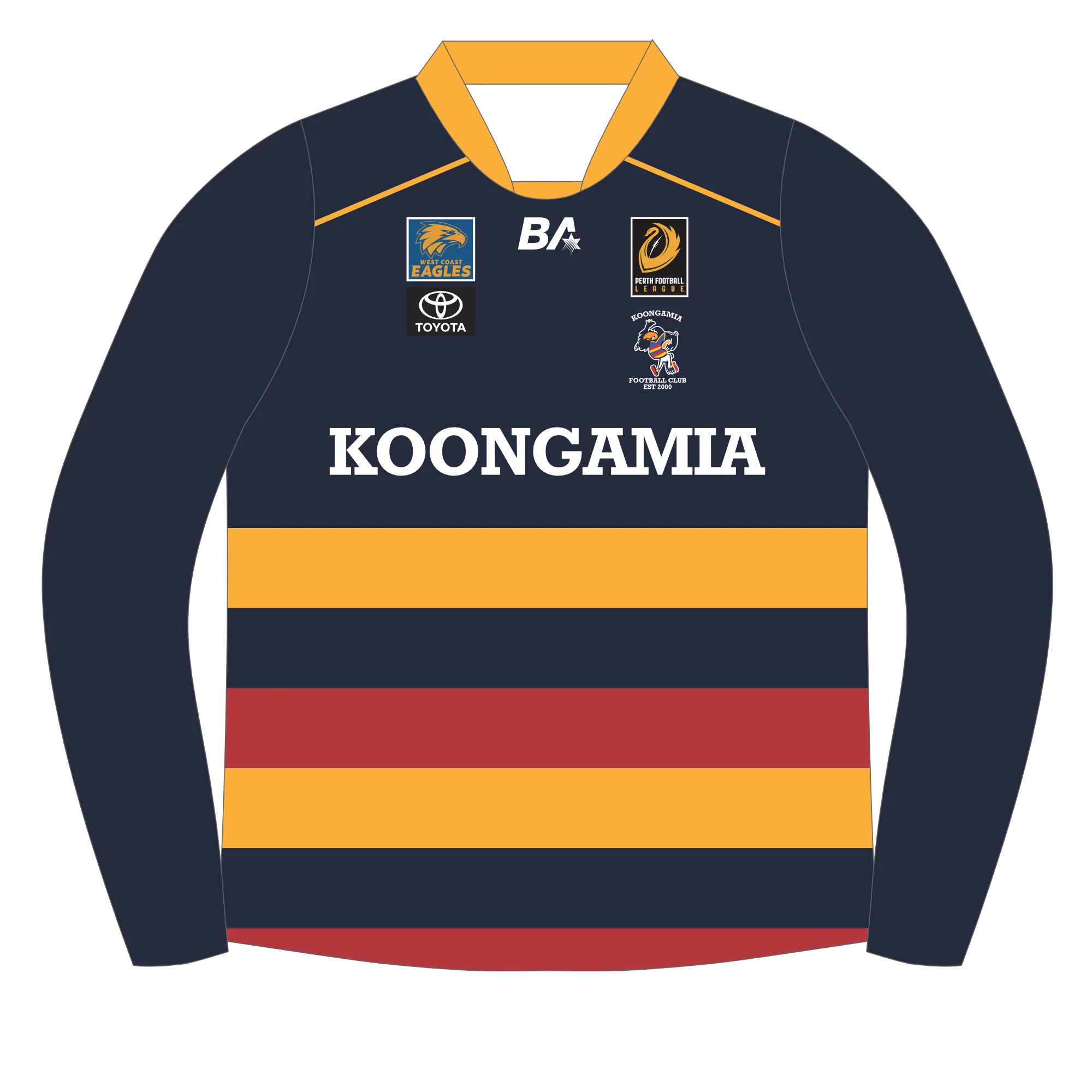 PFL23 Koongamia FC | Womens Long Sleeve Home Guernsey