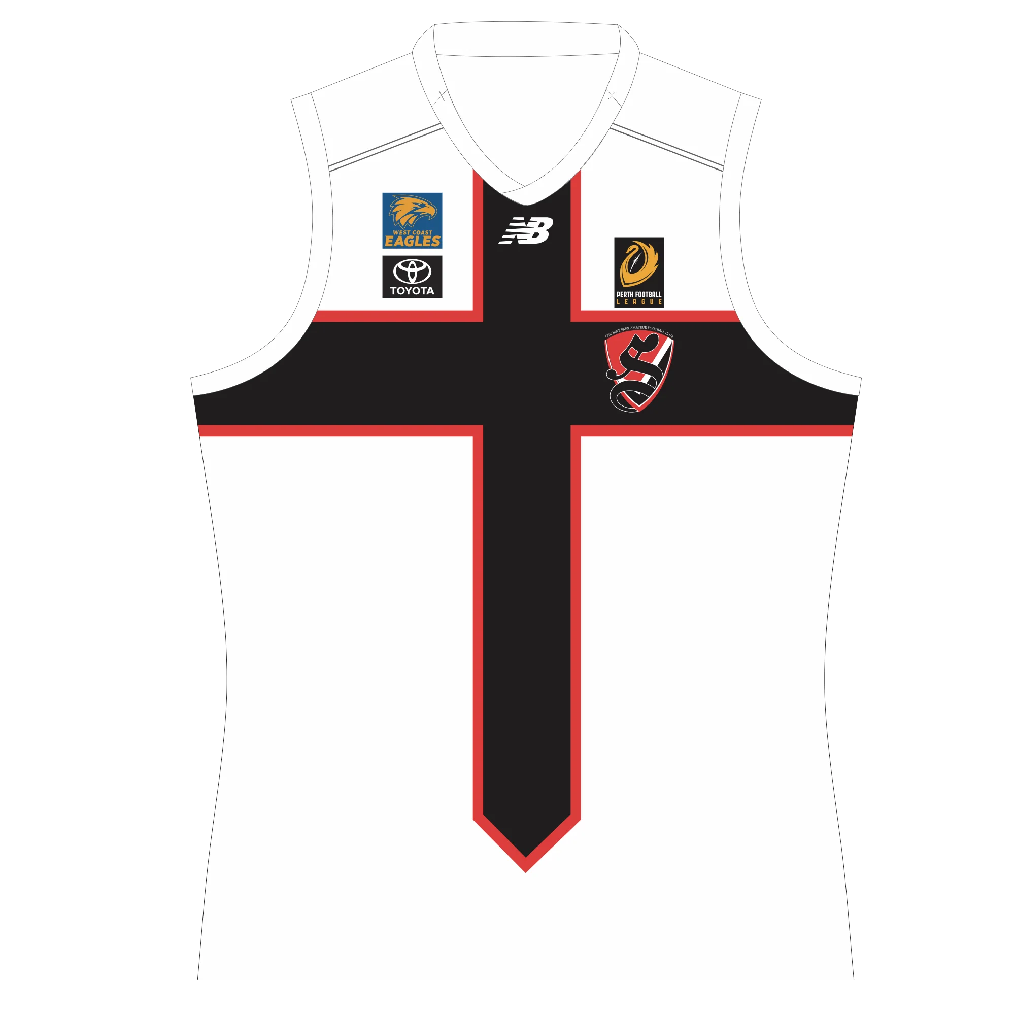 PFL23 Osborne Park FC | NB Mens Away Guernsey K34 fabric